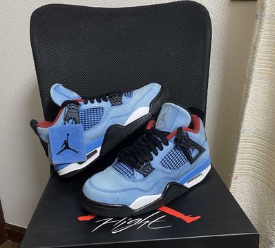 Travis Scott × Nike Air Jordan 4 Retro Cactus Jack "University Blue"