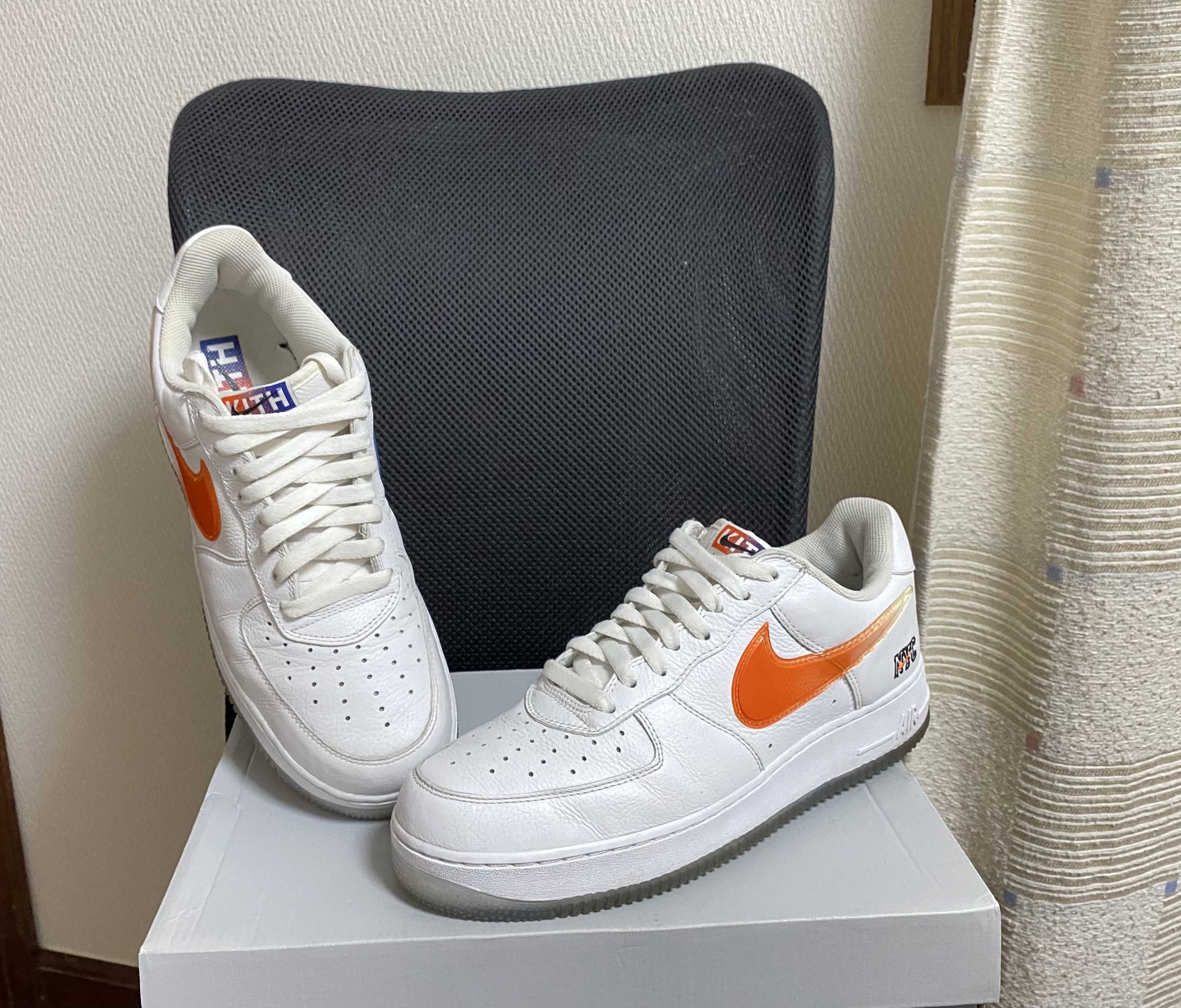 KITH × Nike Air Force 1 Low "White/Rush Blue/White/Brilliant Orange"