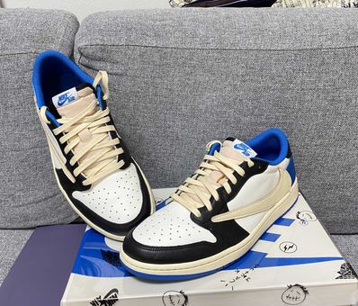 Travis Scott × fragment design × Nike Air Jordan 1 Low OG SP "Military Blue"