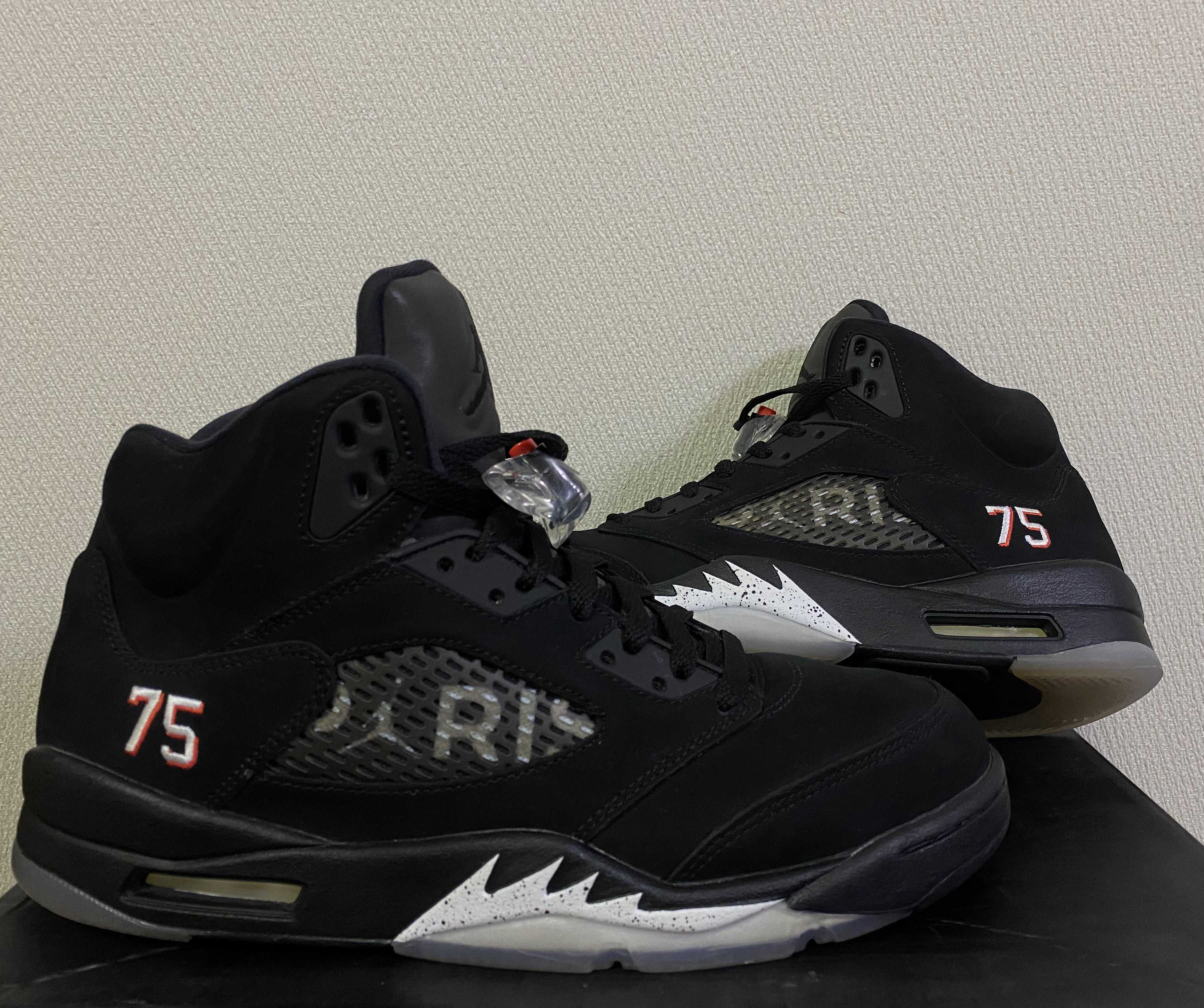 NIKE AIR JORDAN 5 PARIS SAINT-GERMAIN BLACK/CEMENT GREY