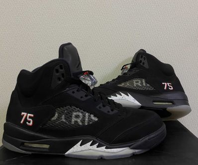 NIKE AIR JORDAN 5 PARIS SAINT-GERMAIN BLACK/CEMENT GREY
