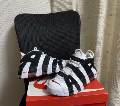 NIKE AIR MORE UPTEMPO "WHITE/BLACK/UNIVERSITY RED"(2020)