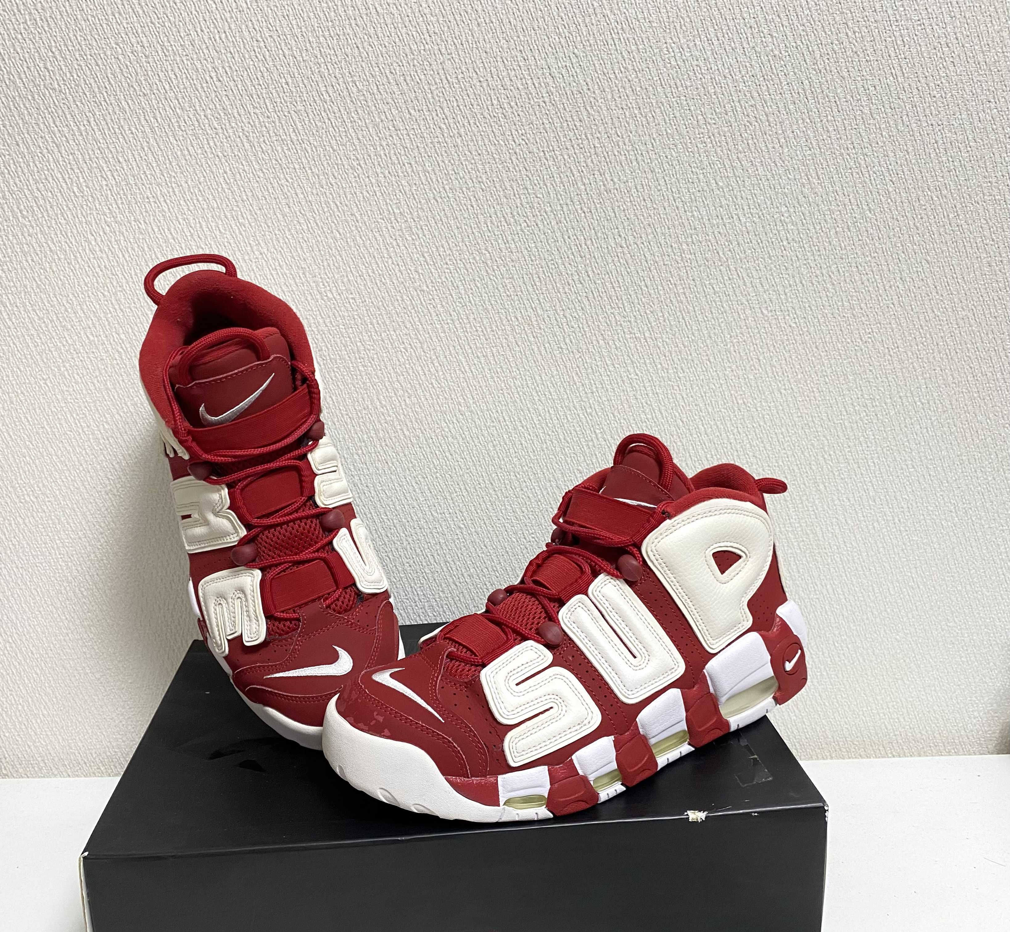 Supreme × Nike Air More Uptempo "White/Red"