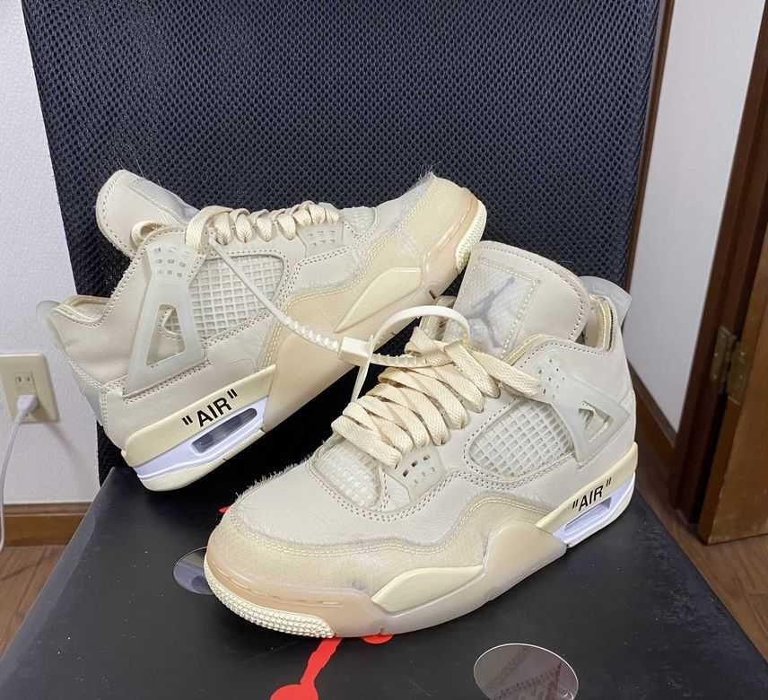 Off-White × Nike Women's Air Jordan 4 SP "Sail"