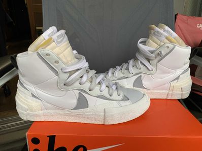 sacai × NIKE BLAZER MID "WHITE/WOLF GREY"