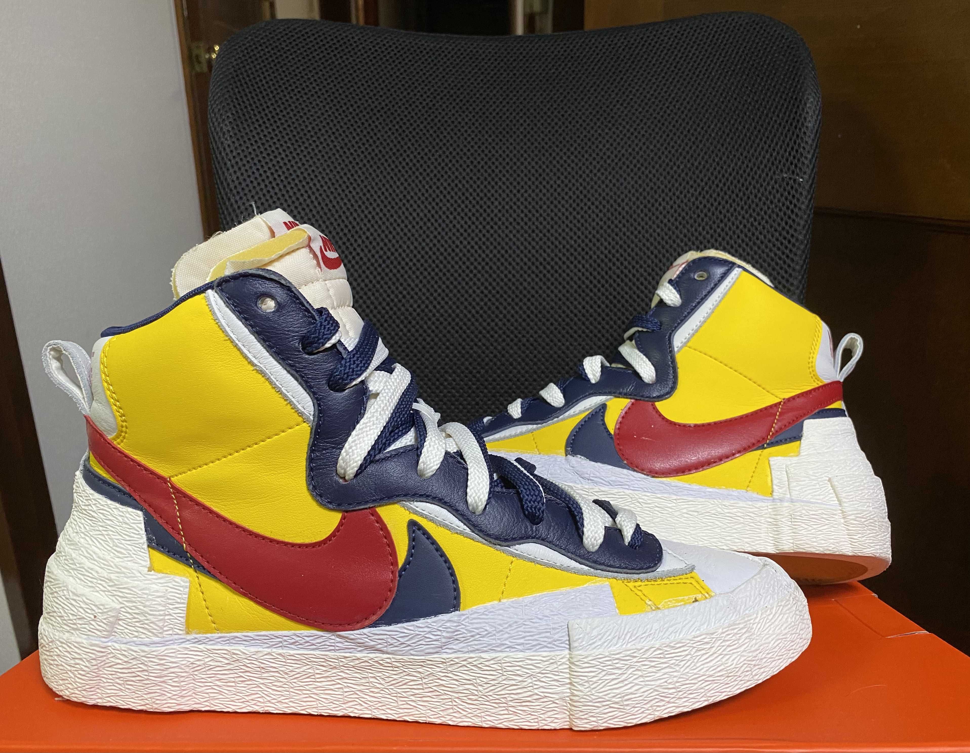 sacai × Nike Blazer Mid "Varsity Maize/Varsity Red"