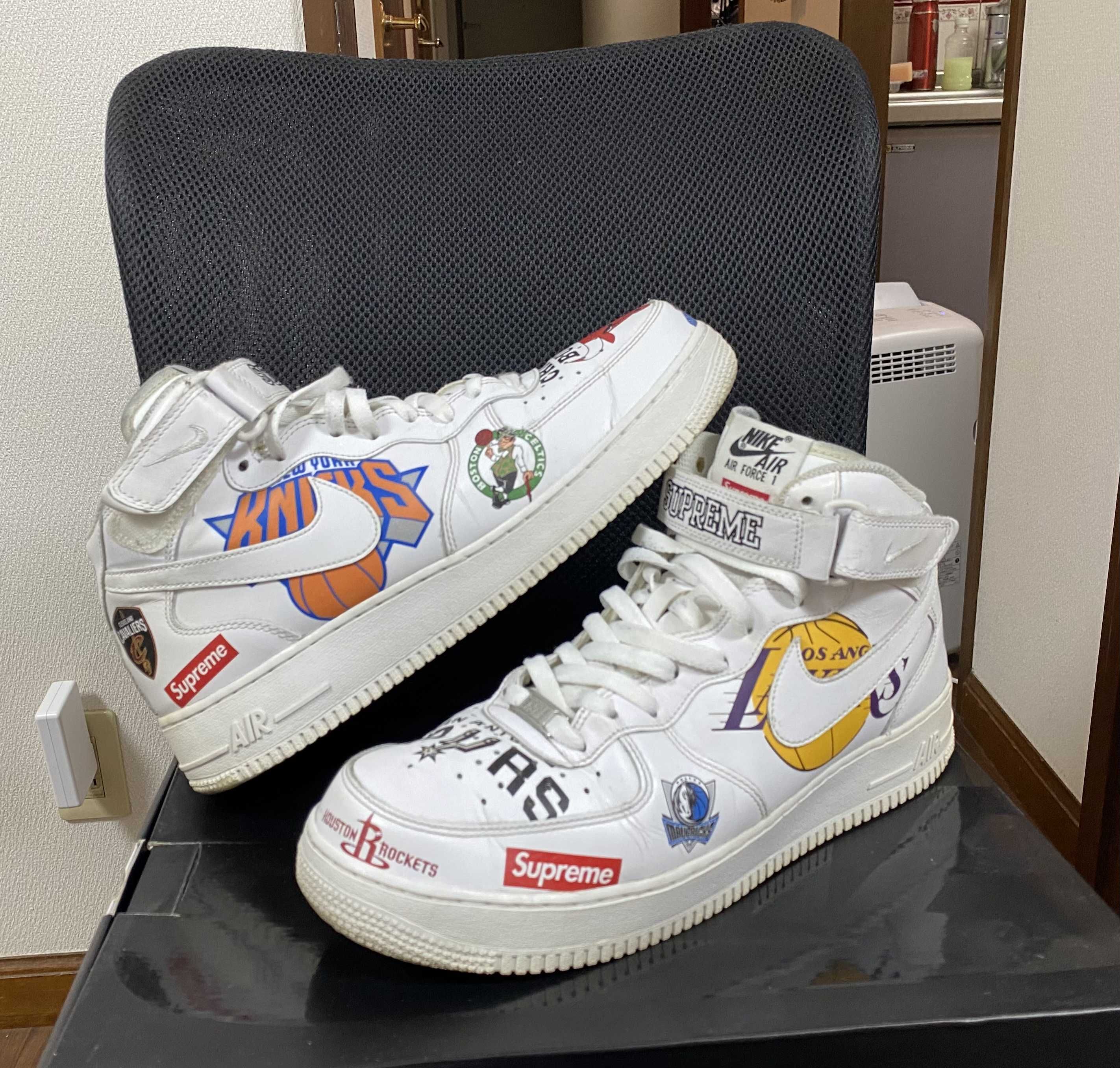 Supreme × NBA × Nike Air Force 1 Mid '07 "White"