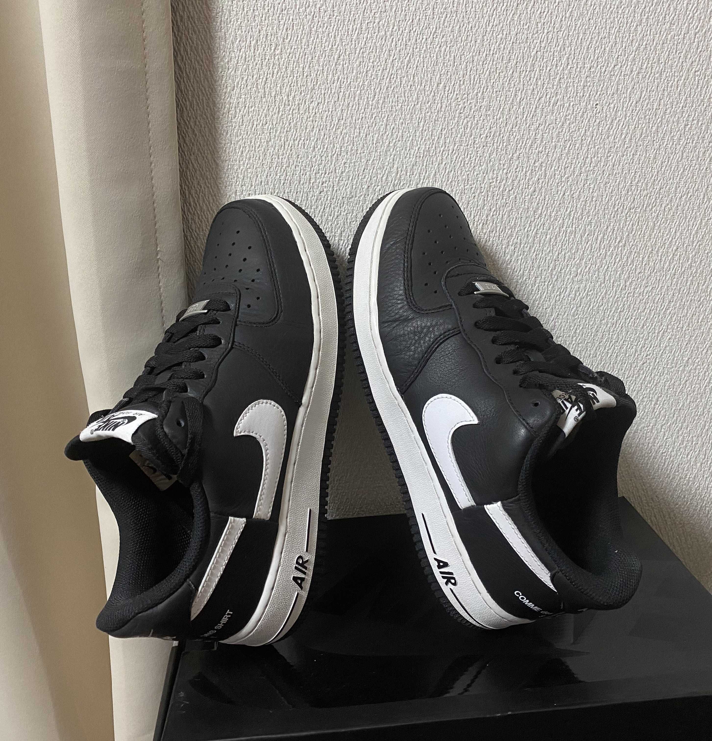 Supreme × COMME des GARCONS SHIRT × Nike Air Force 1 Low "Black/White" (2018)