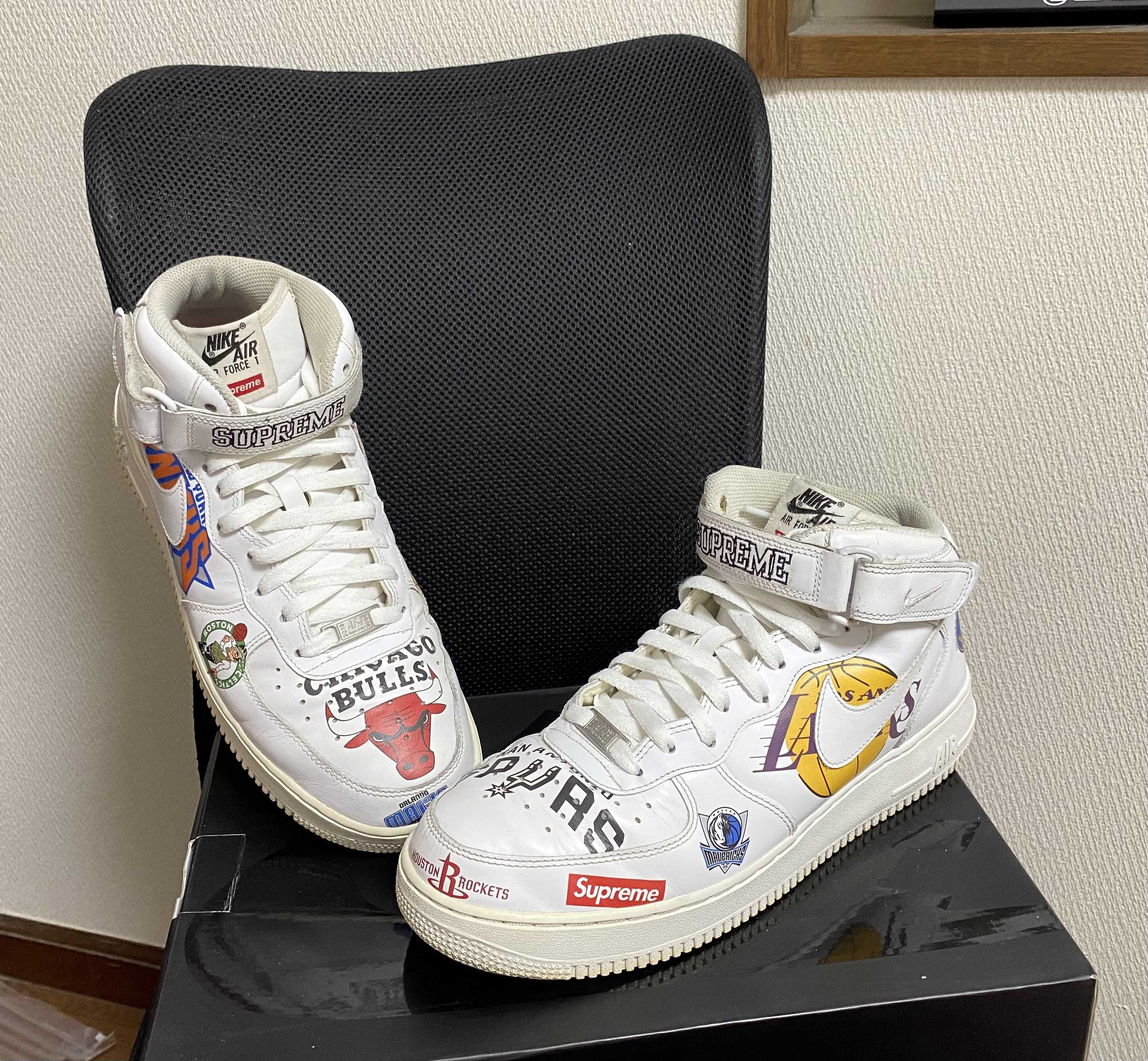 Supreme × NBA × Nike Air Force 1 Mid '07 "White"
