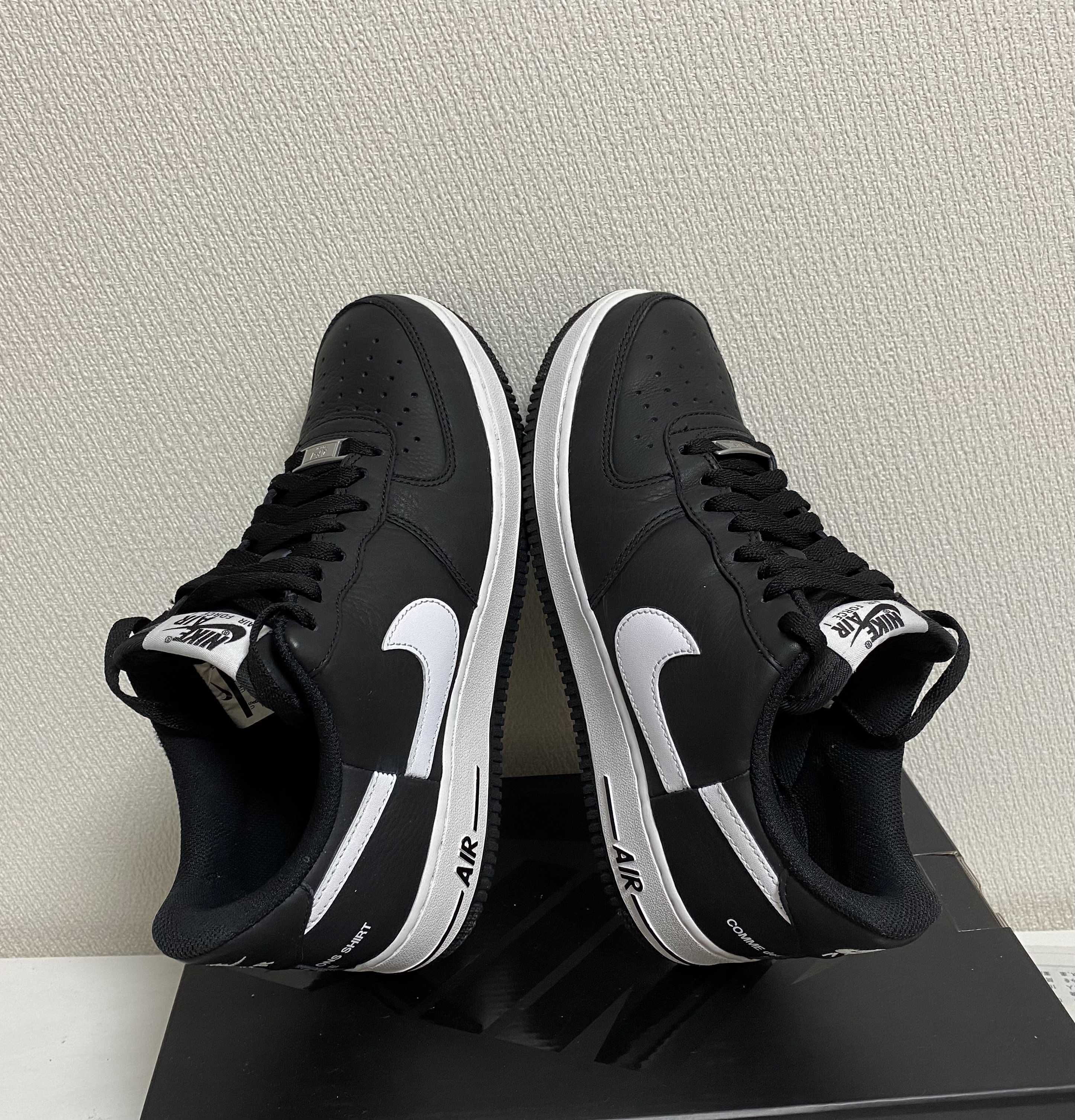 Supreme × COMME des GARCONS SHIRT × Nike Air Force 1 Low "Black/White" (2018)