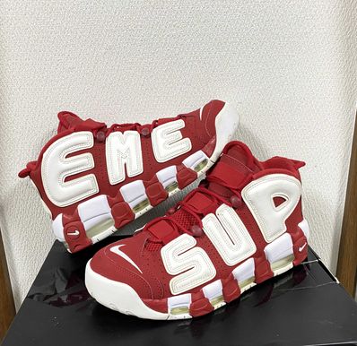Supreme × Nike Air More Uptempo "White/Red"