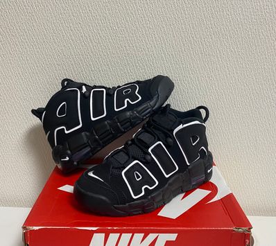 NIKE AIR MORE UPTEMPO GS "BLACK/WHITE"(2020)