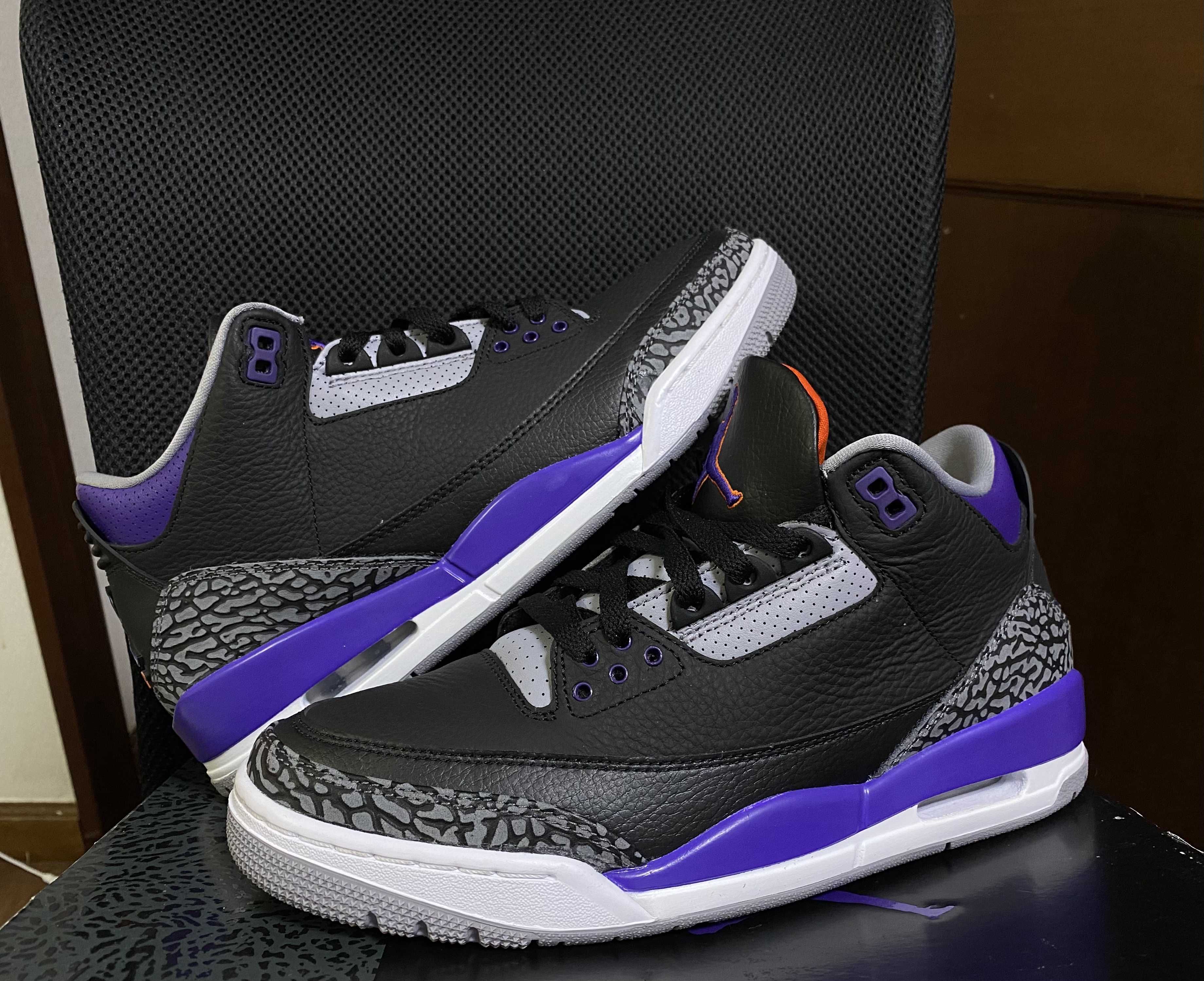 Nike Air Jordan 3 Retro "Black/Court Purple"