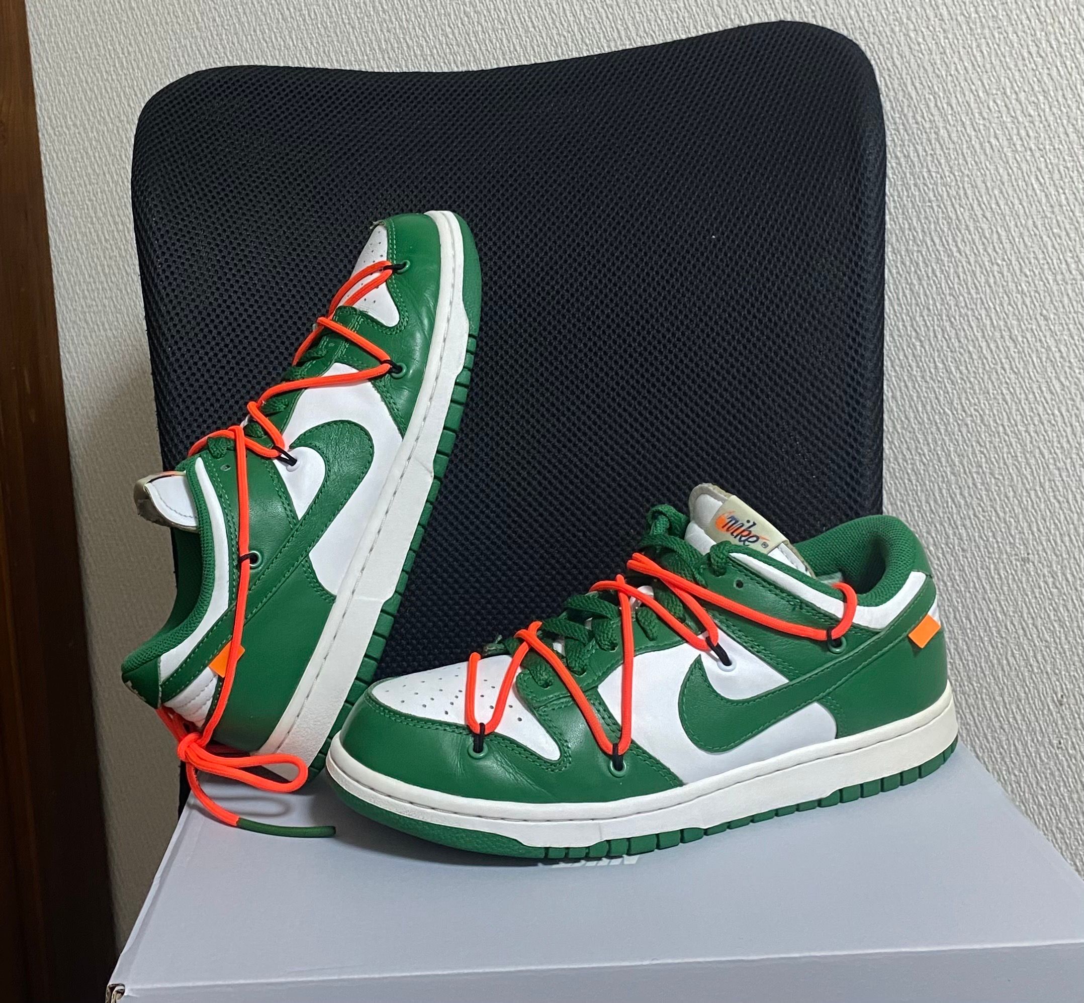 Off-White × Nike Dunk Low "White/Pine Green"