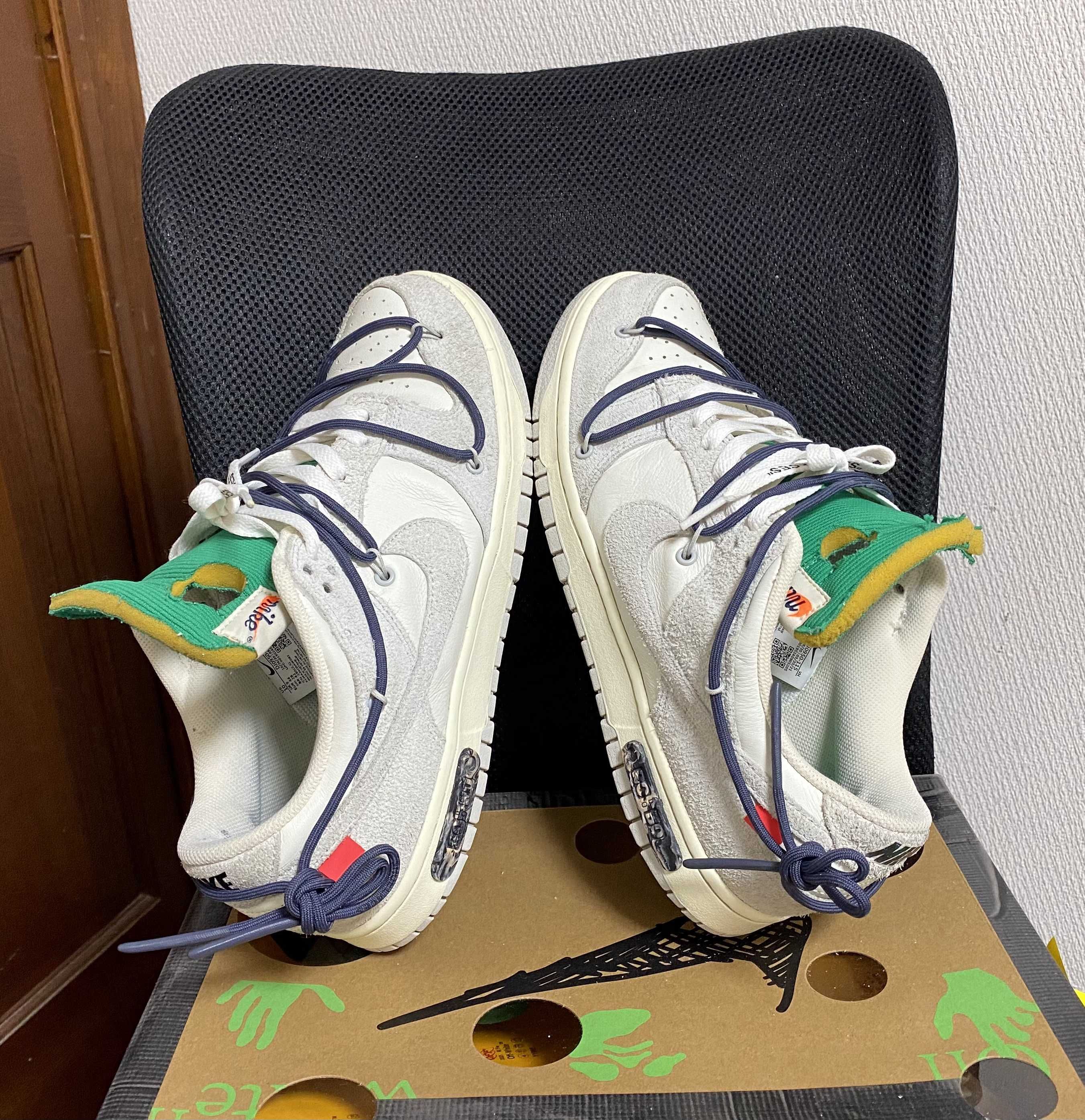 Off-White × Nike Dunk Low "Sail/Neutral Grey/Gridiron"