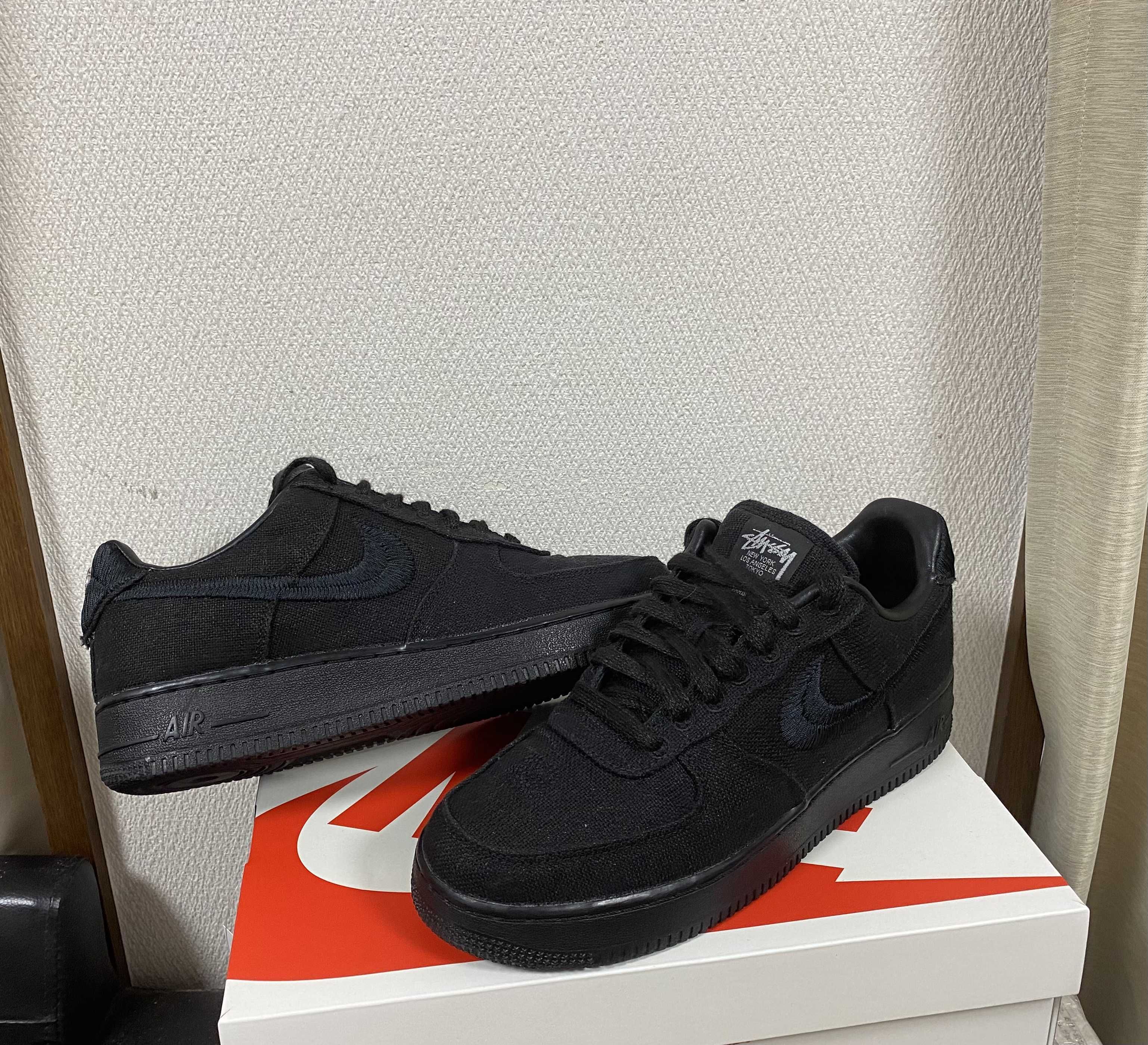 Stussy × Nike Air Force 1 Low "Triple Black"