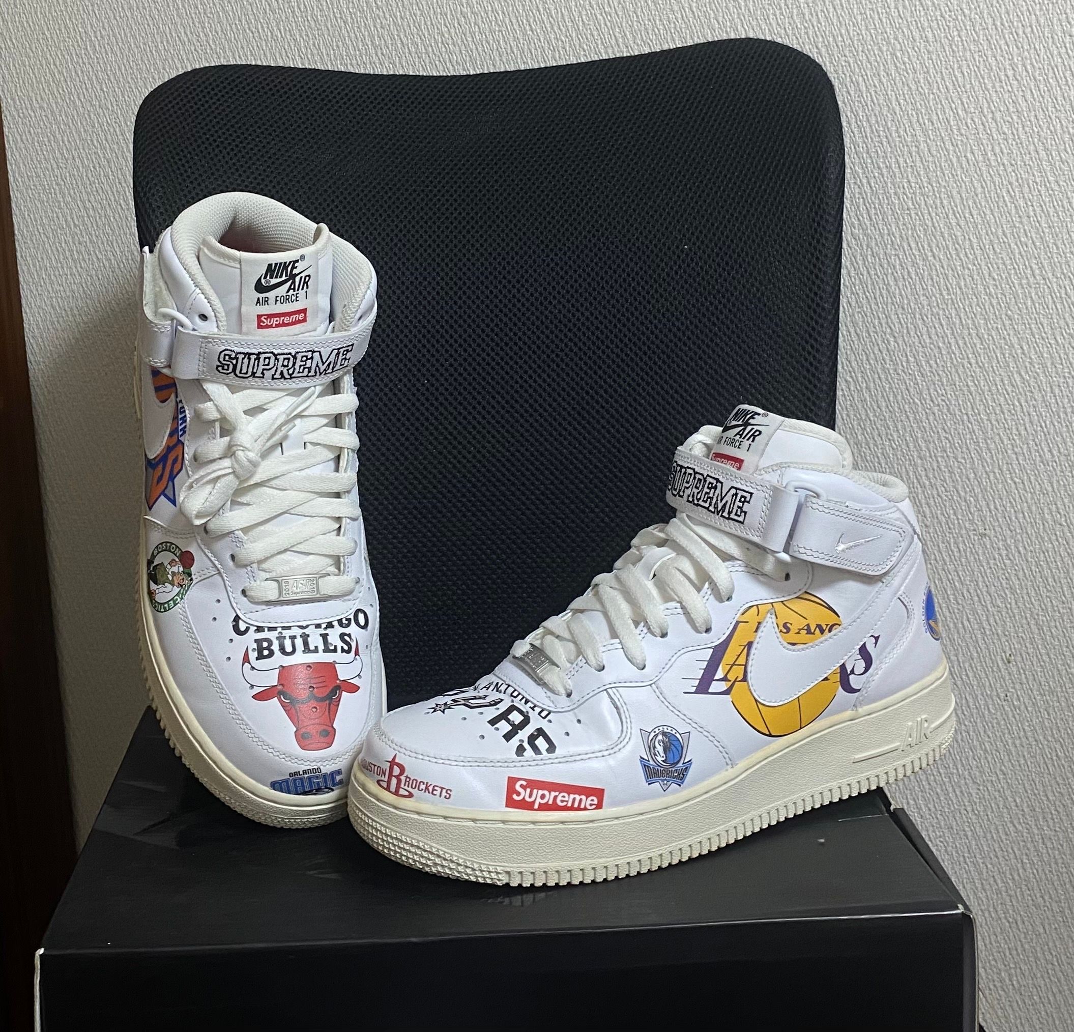 Supreme × NBA × Nike Air Force 1 Mid '07 "White"