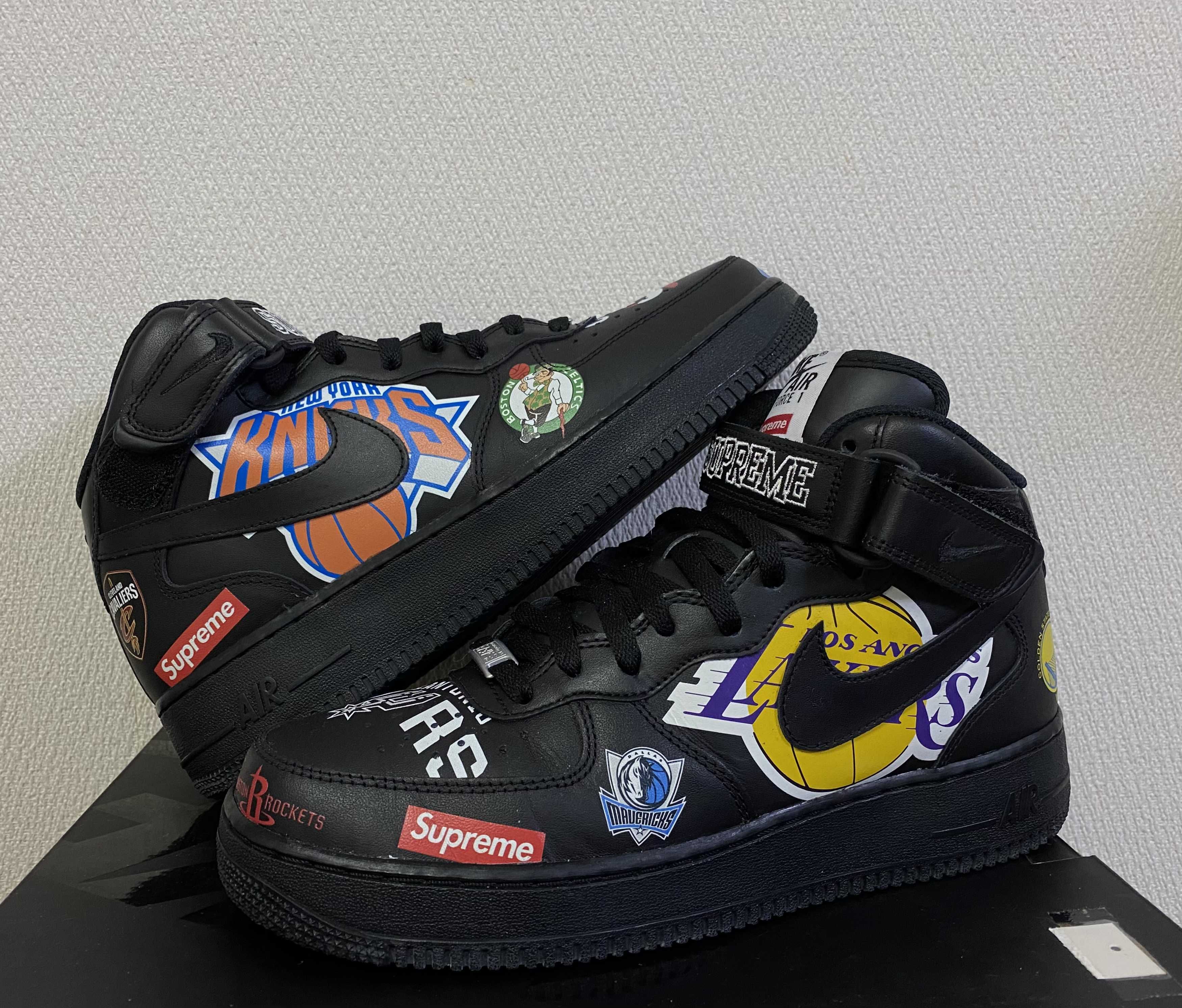 Supreme × NBA × Nike Air Force 1 Mid '07 "Black"