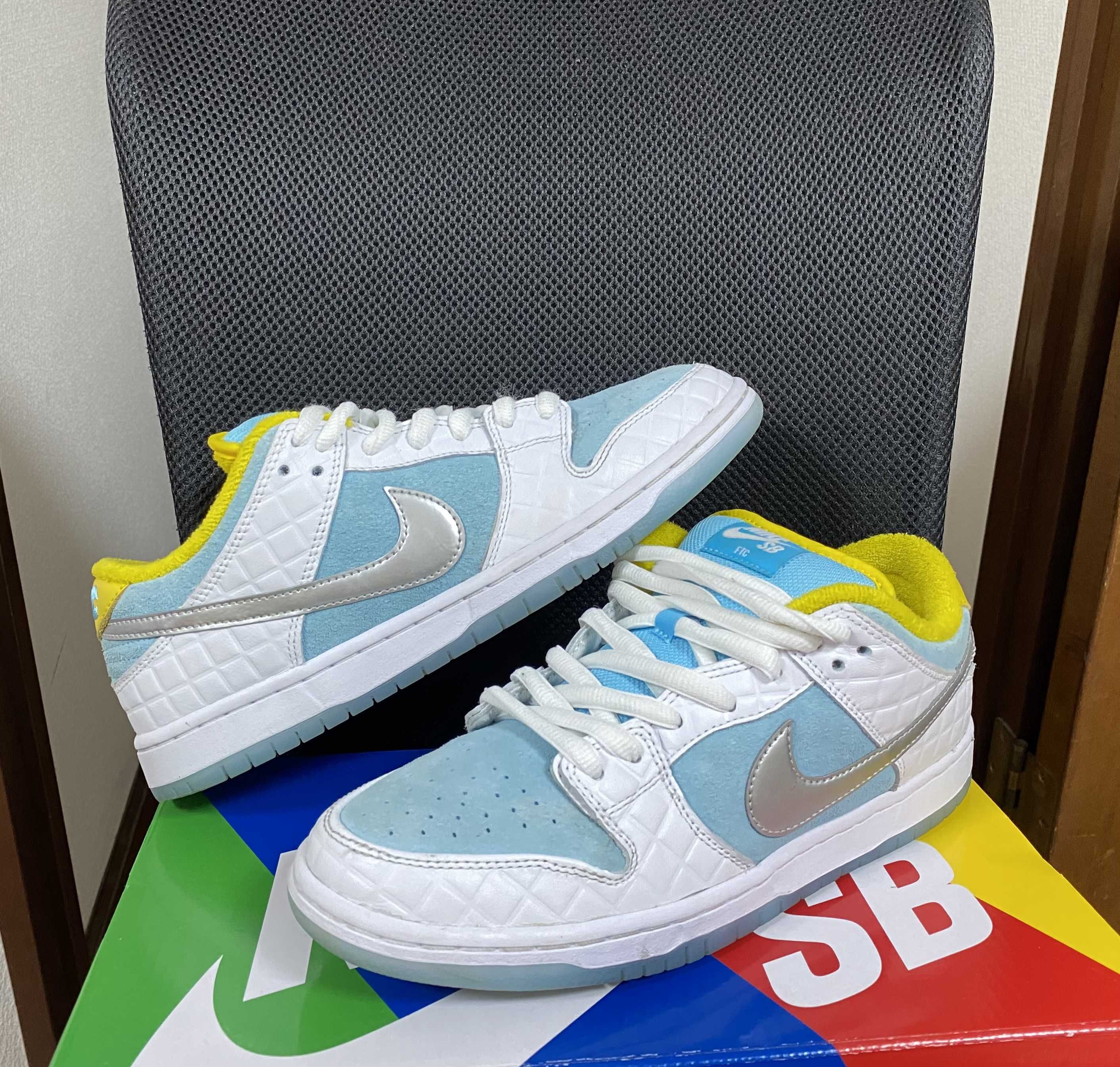 FTC × Nike SB Dunk Low "White/Blue"