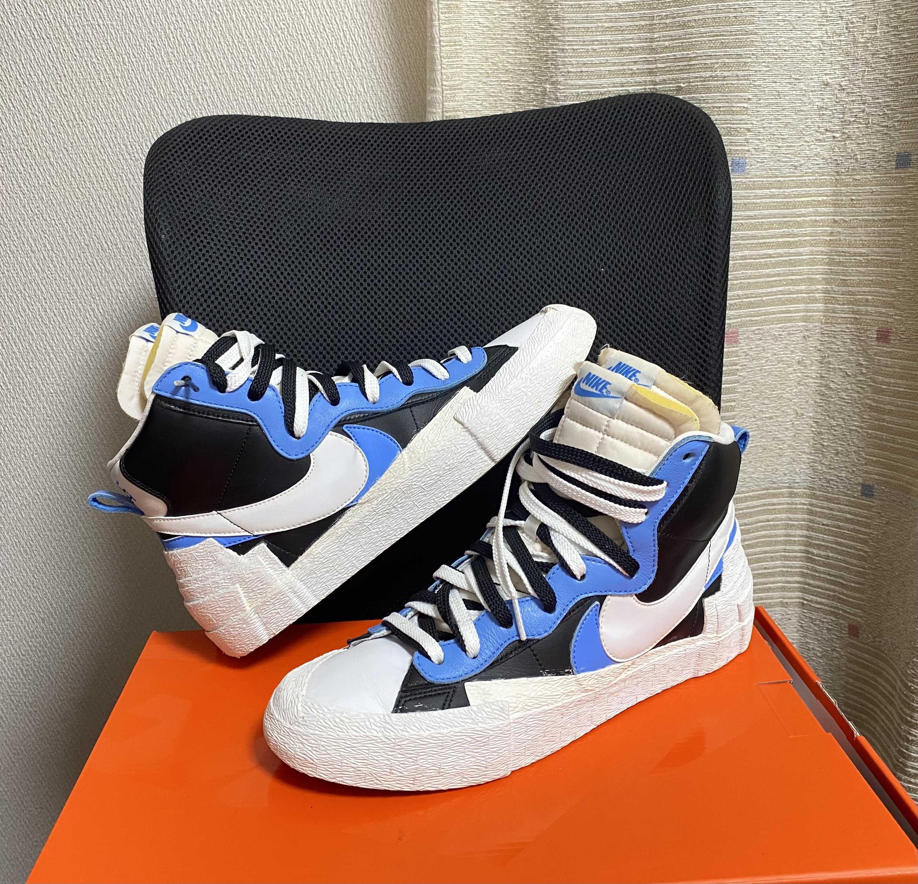 sacai × NIKE BLAZER MID "BLACK / BLUE"