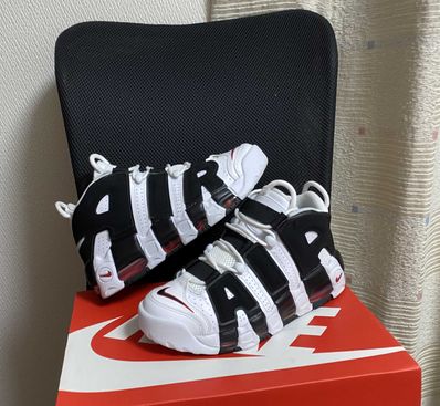 NIKE AIR MORE UPTEMPO "WHITE/BLACK/UNIVERSITY RED"(2020)