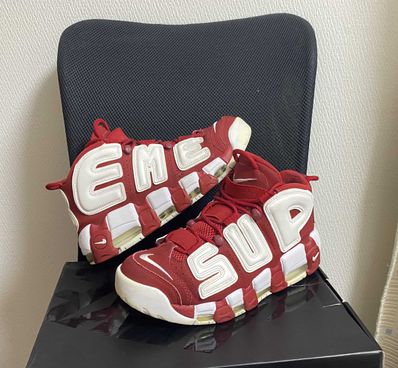 Supreme × Nike Air More Uptempo "White/Red"