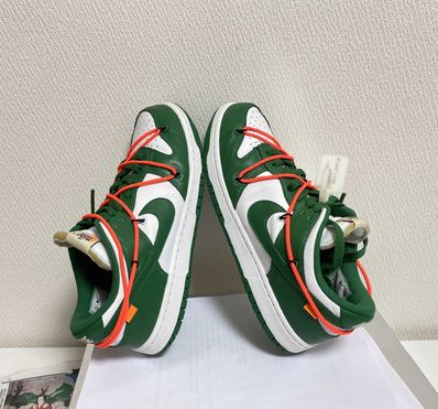 Off-White × Nike Dunk Low "White/Pine Green"