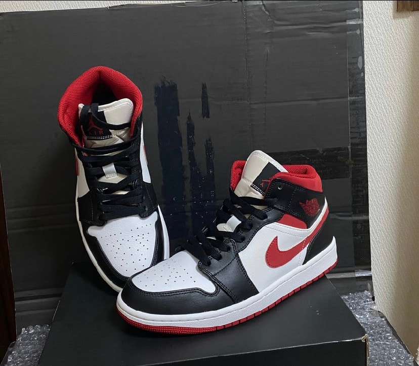 Nike Air Jordan 1 Mid "White/Gym Red Black"