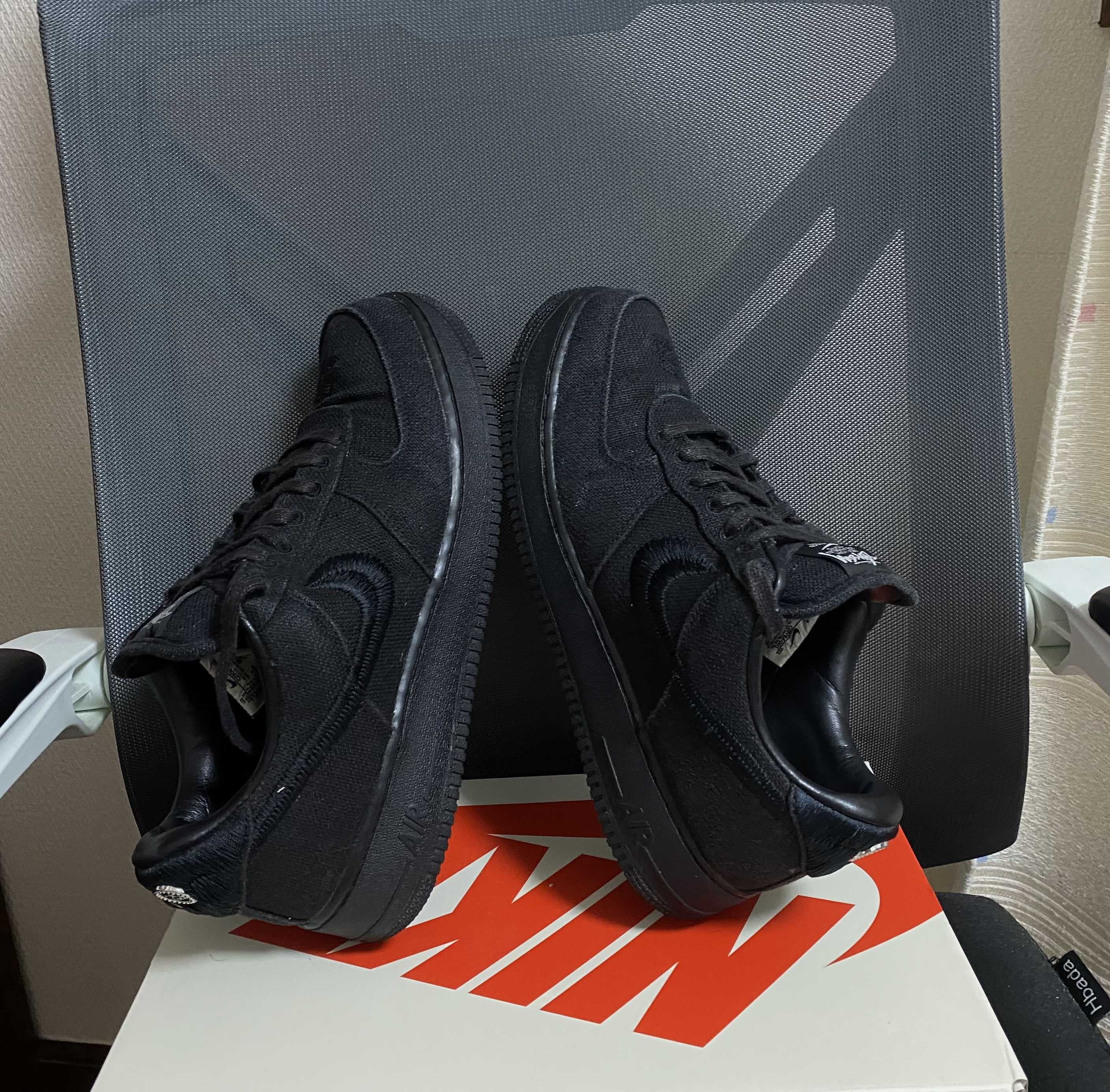 Stussy × Nike Air Force 1 Low "Triple Black"