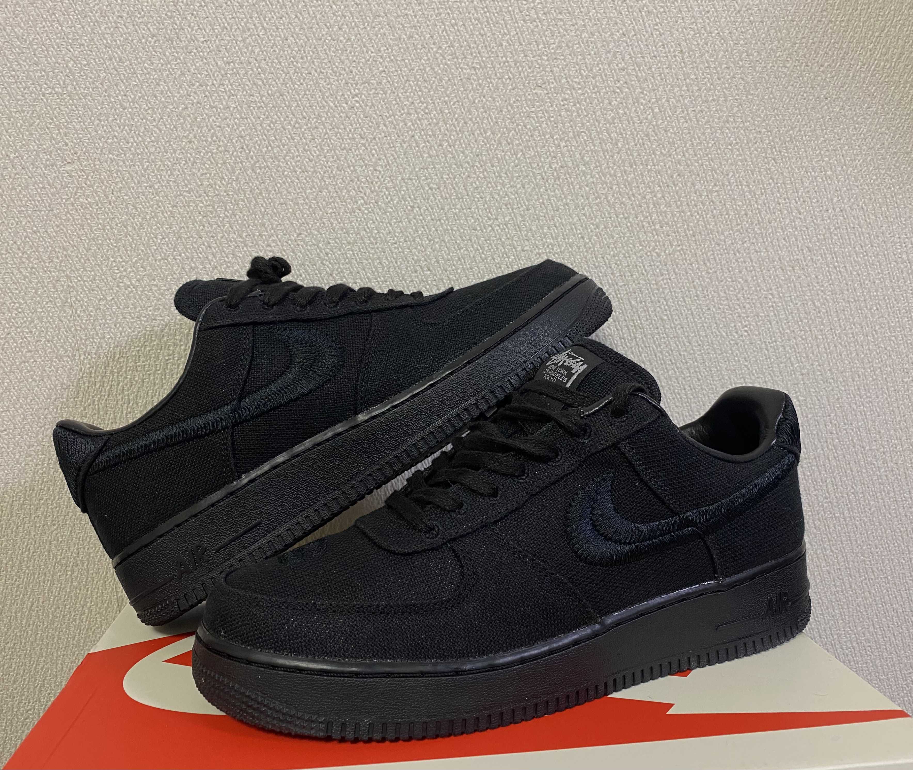 Stussy × Nike Air Force 1 Low "Triple Black"