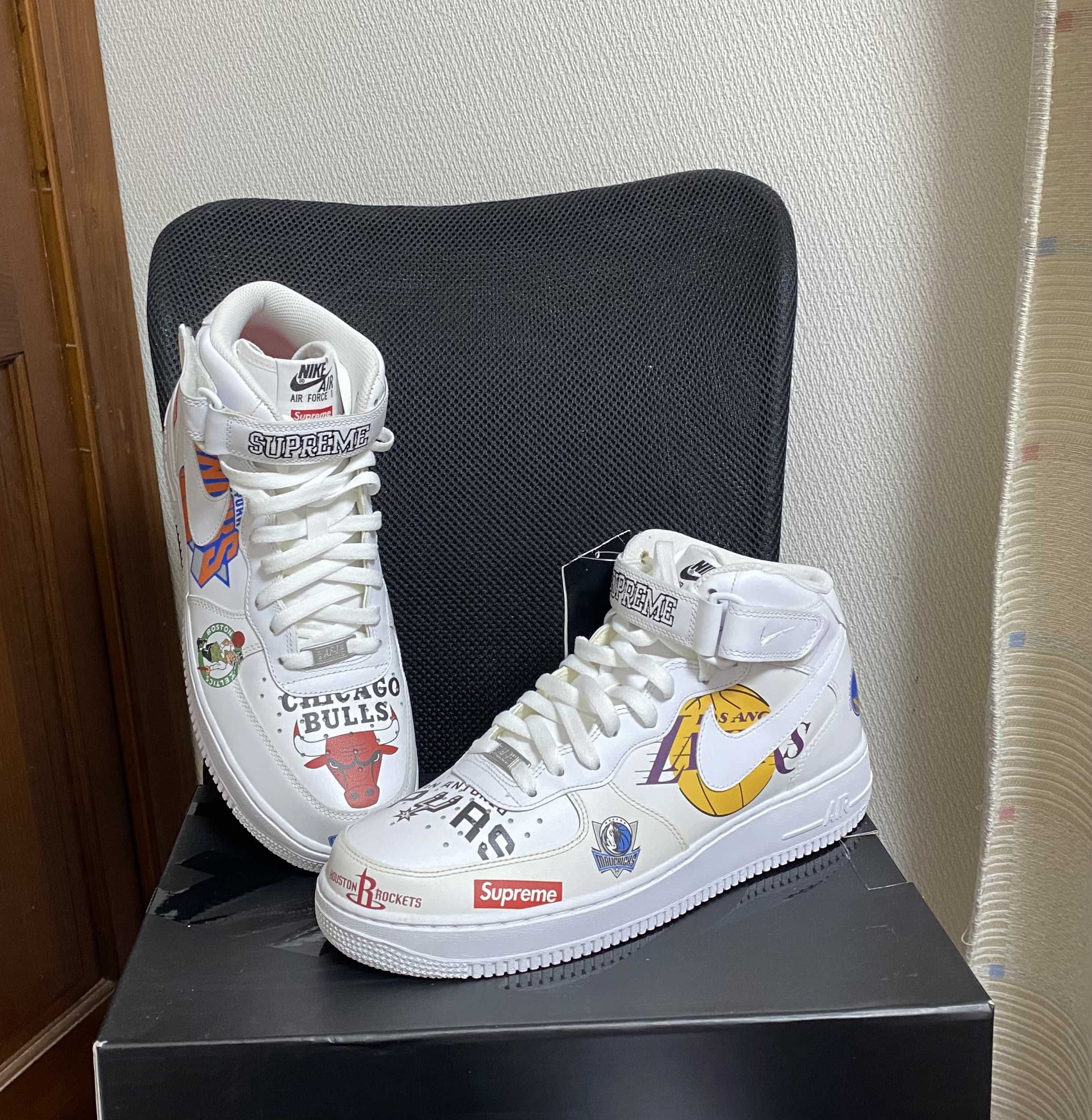 Supreme × NBA × Nike Air Force 1 Mid '07 "White"