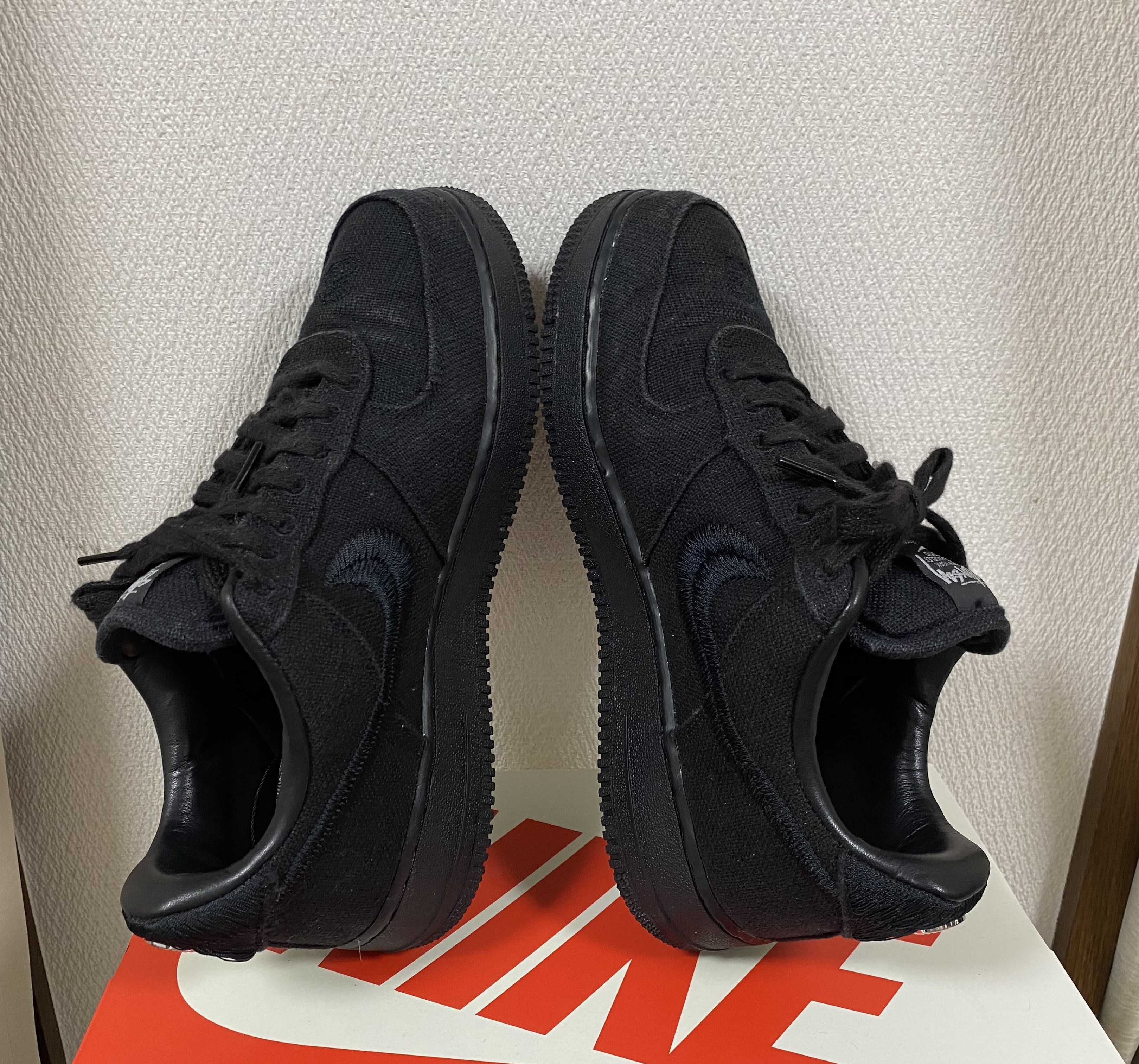 Stussy × Nike Air Force 1 Low "Triple Black"