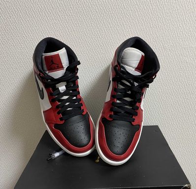 NIKE AIR JORDAN 1 MID CHICAGO BLACK TOEを買うならスニーカーダンク 【 大感謝セール】 ミッド エアジョーダン1 ナイキ シカゴ 26.5cm トゥ ブラック スニーカー