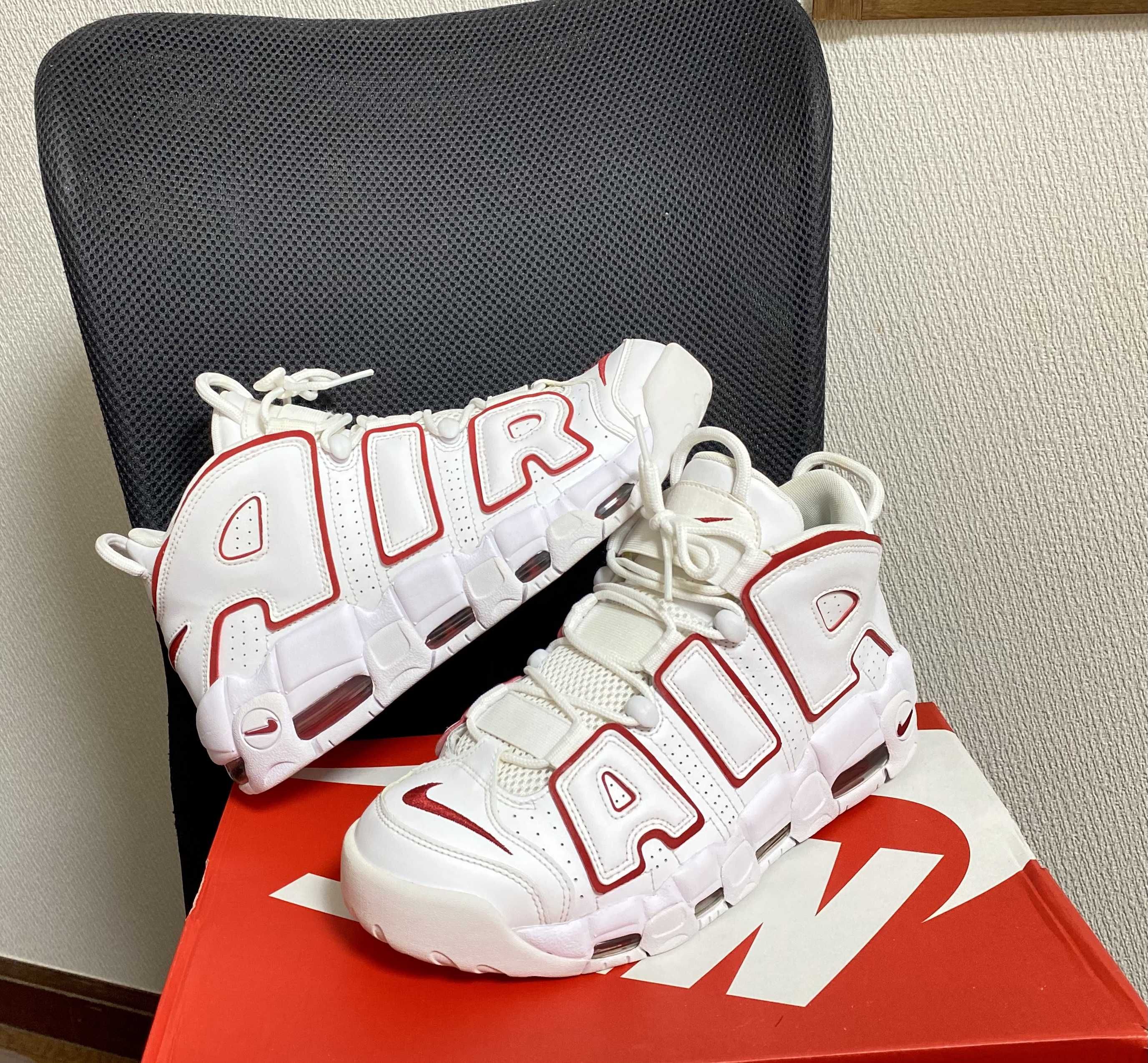 NIKE AIR MORE UPTEMPO "WHITE/VARSITY RED" (2018)