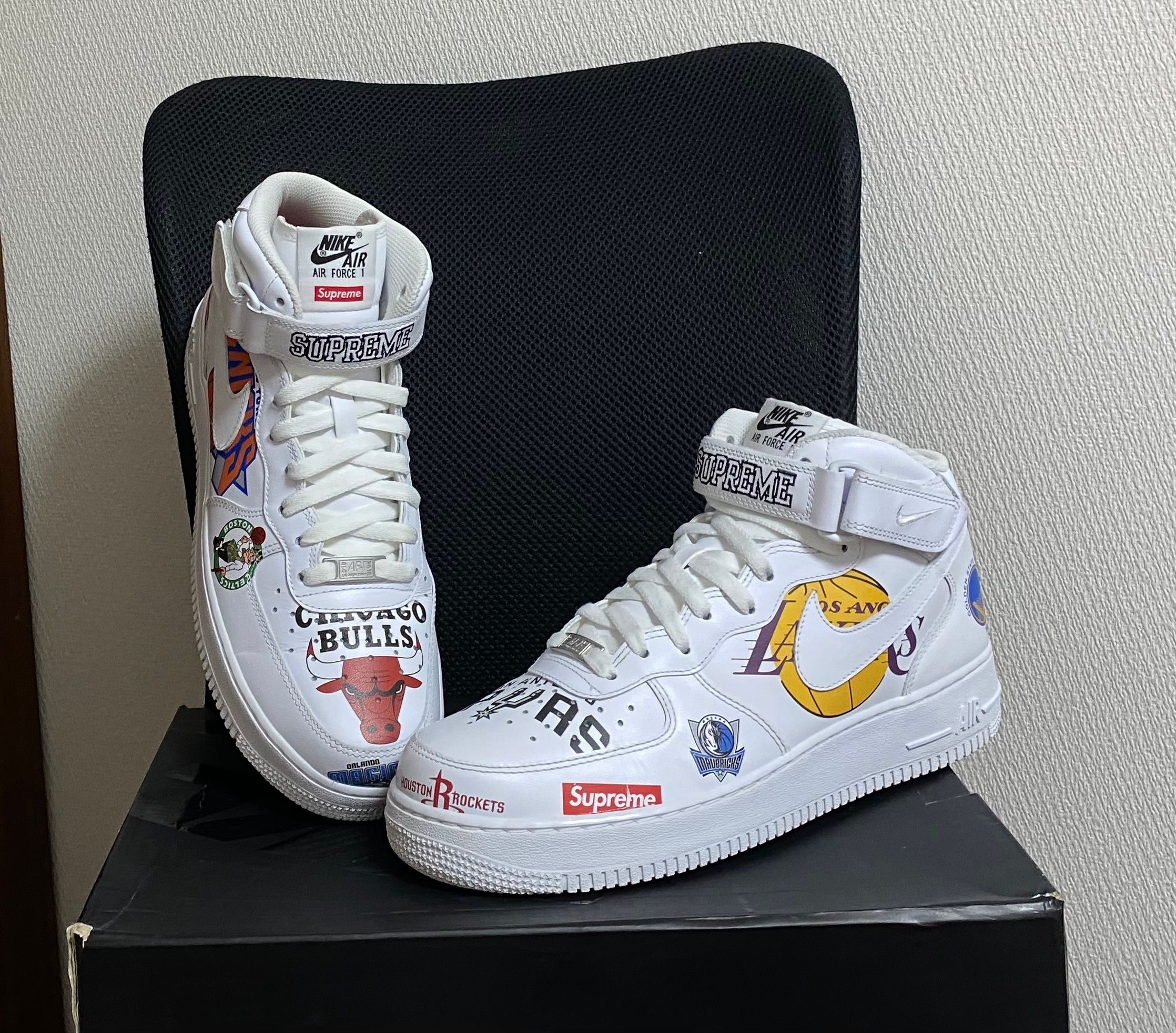 Supreme × NBA × Nike Air Force 1 Mid '07 "White"