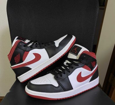 Nike Air Jordan 1 Mid "White/Gym Red Black"