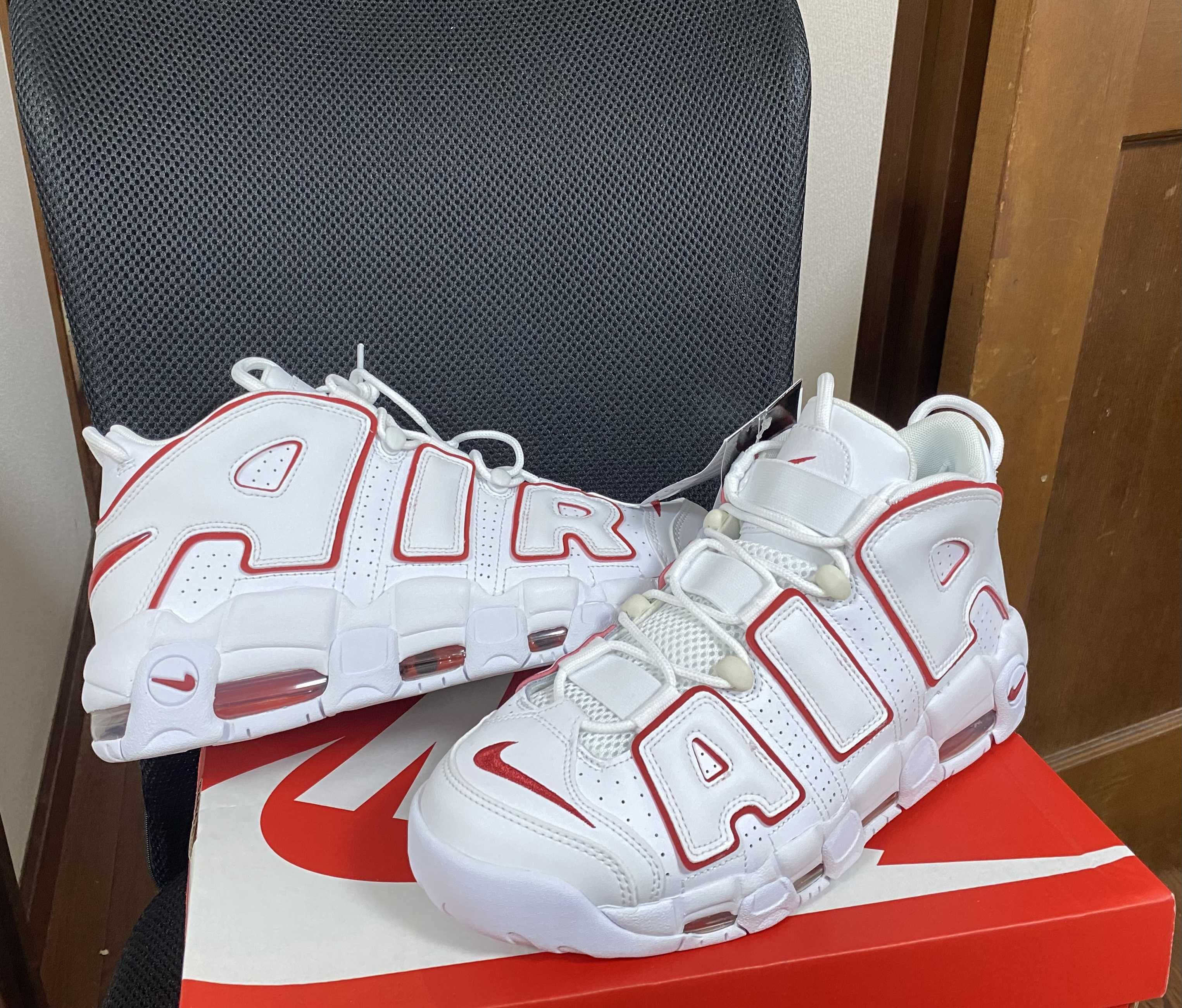 NIKE AIR MORE UPTEMPO "WHITE/VARSITY RED" (2021)