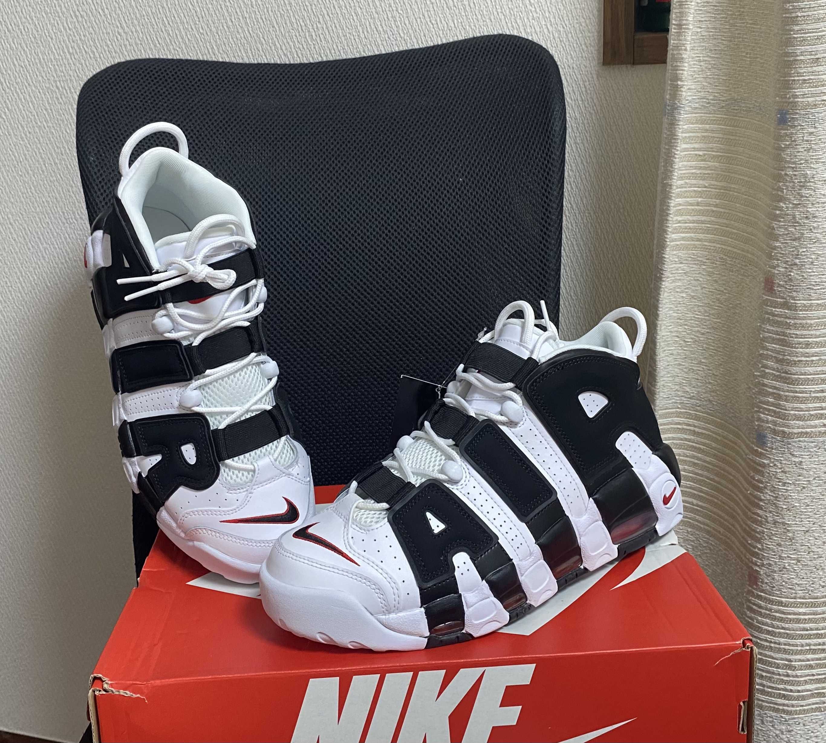 NIKE AIR MORE UPTEMPO "WHITE/BLACK/UNIVERSITY RED"(2020)