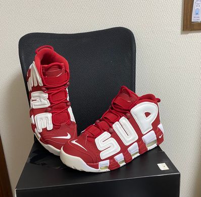 Supreme × Nike Air More Uptempo "White/Red"