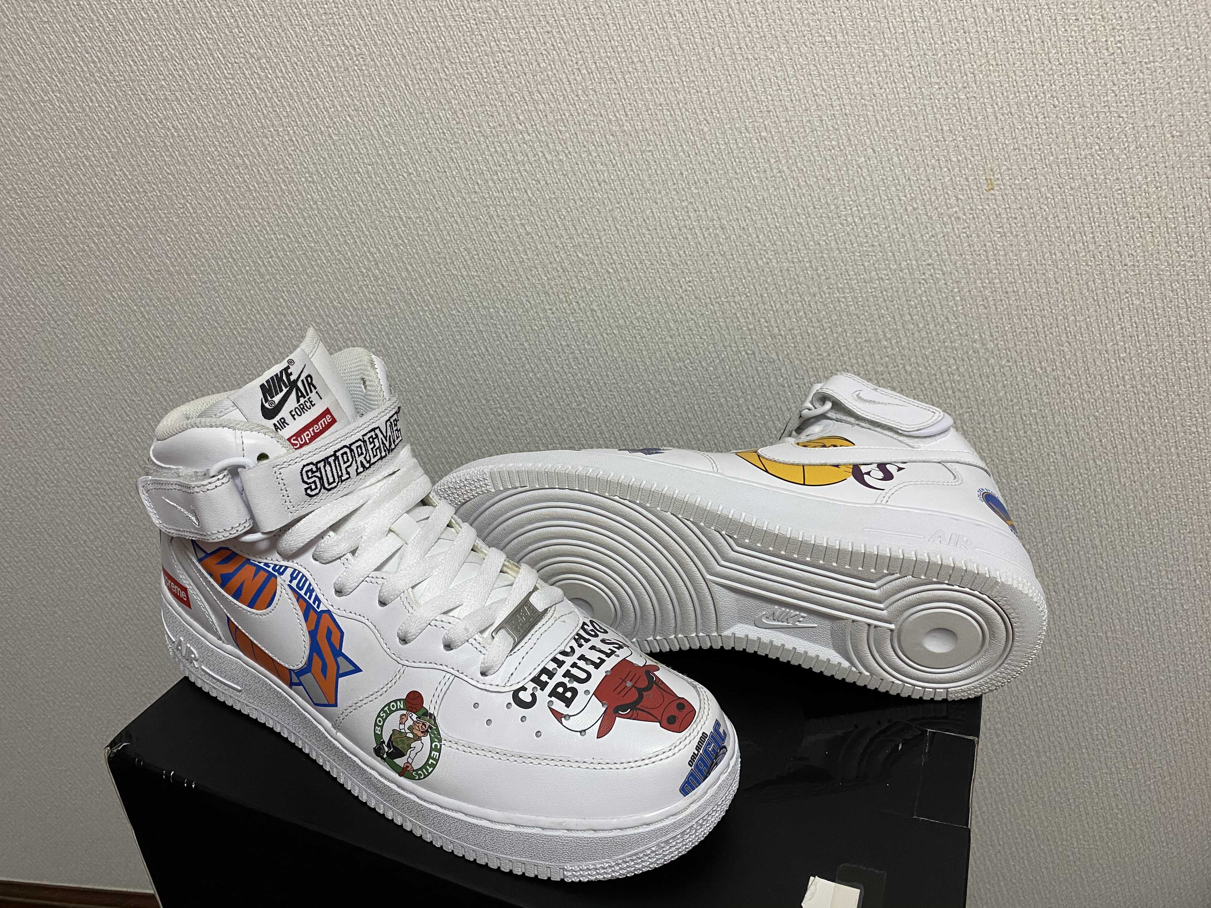Supreme × NBA × Nike Air Force 1 Mid '07 "White"