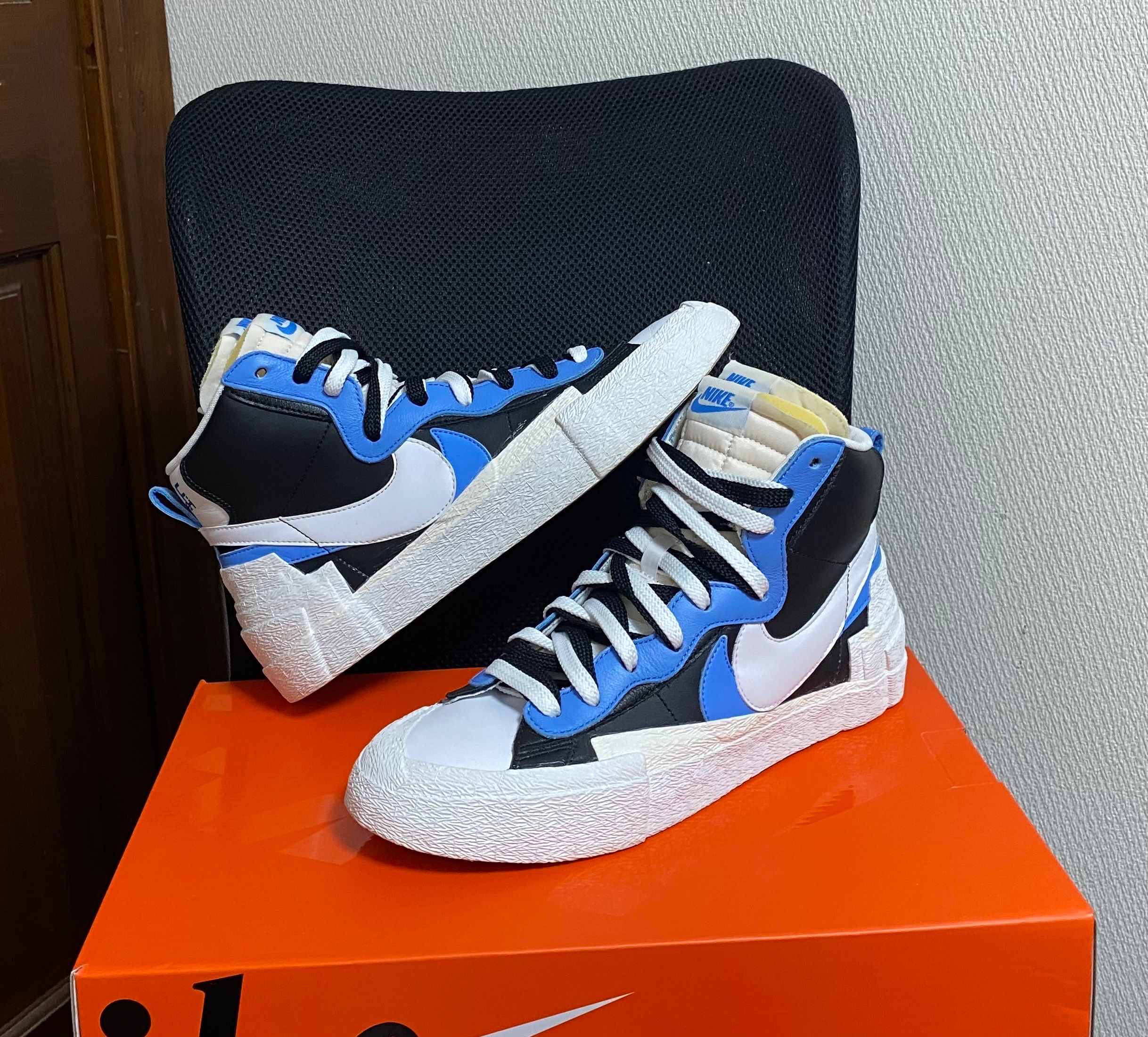 sacai × NIKE BLAZER MID "BLACK / BLUE"
