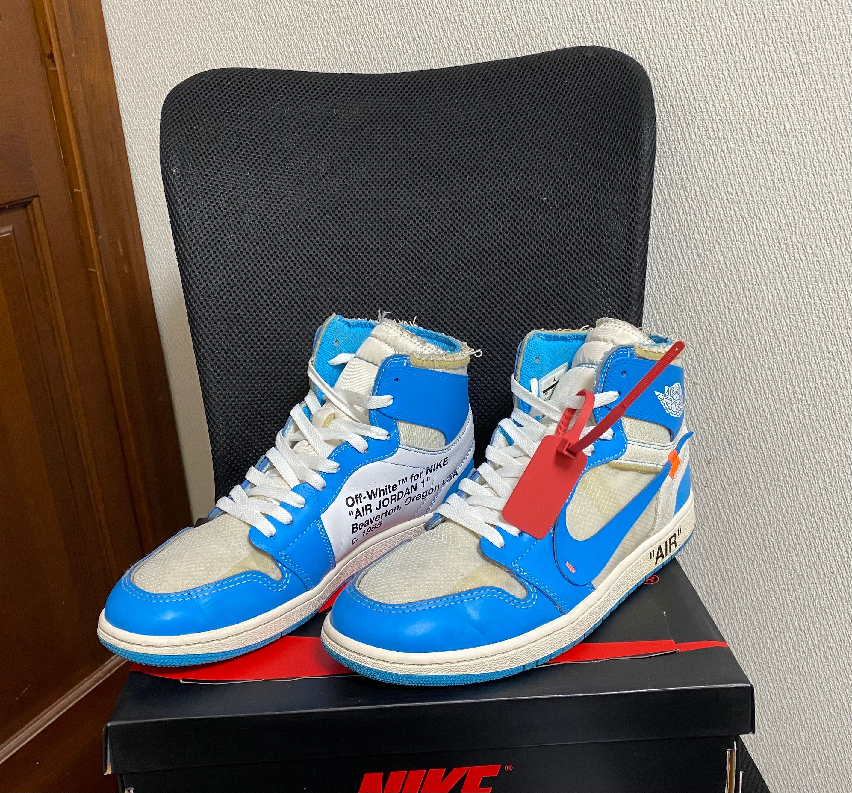 Off-White × Nike Air Jordan 1 High UNC "White/Dark Powder Blue"