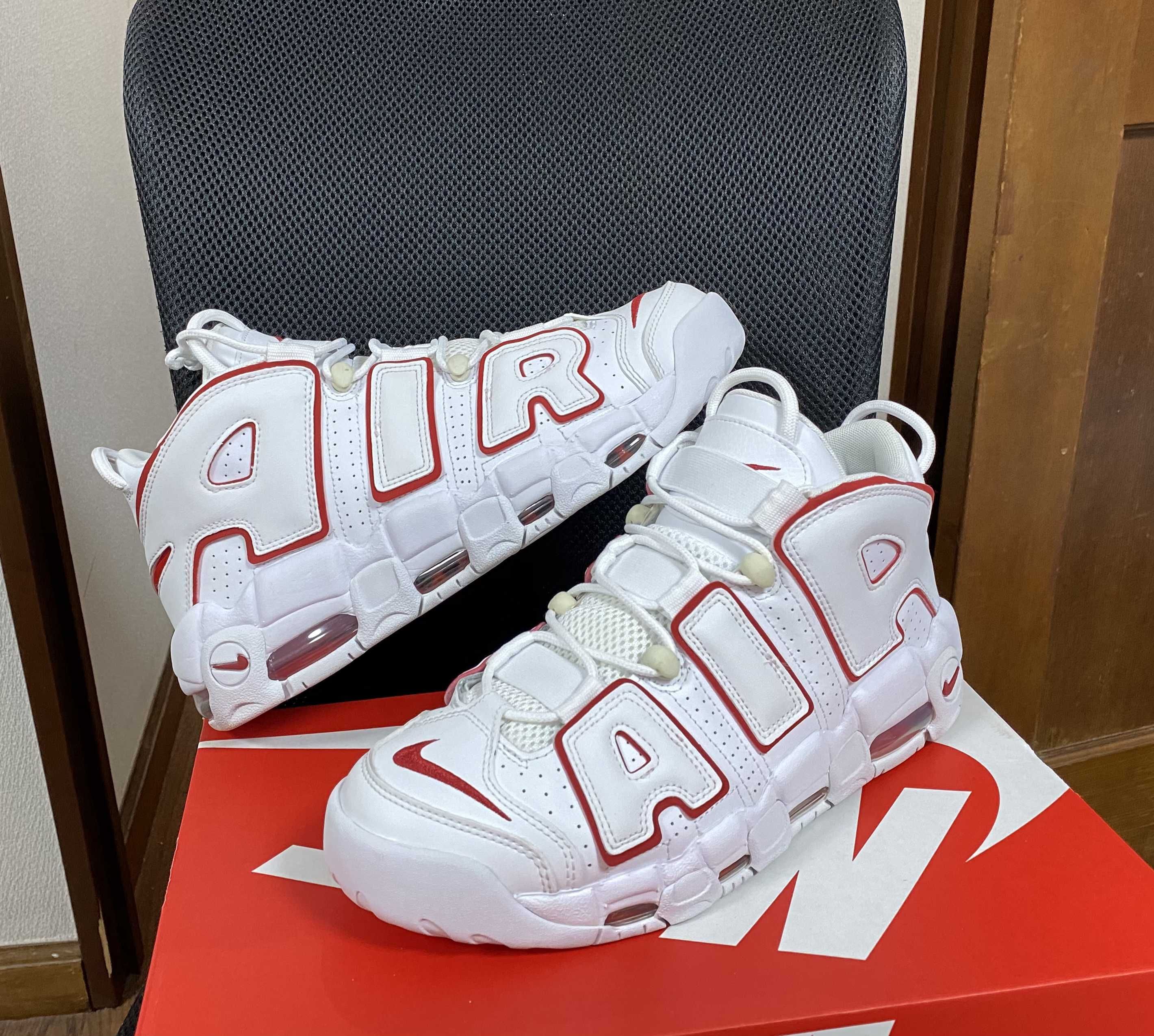 NIKE AIR MORE UPTEMPO "WHITE/VARSITY RED" (2021)