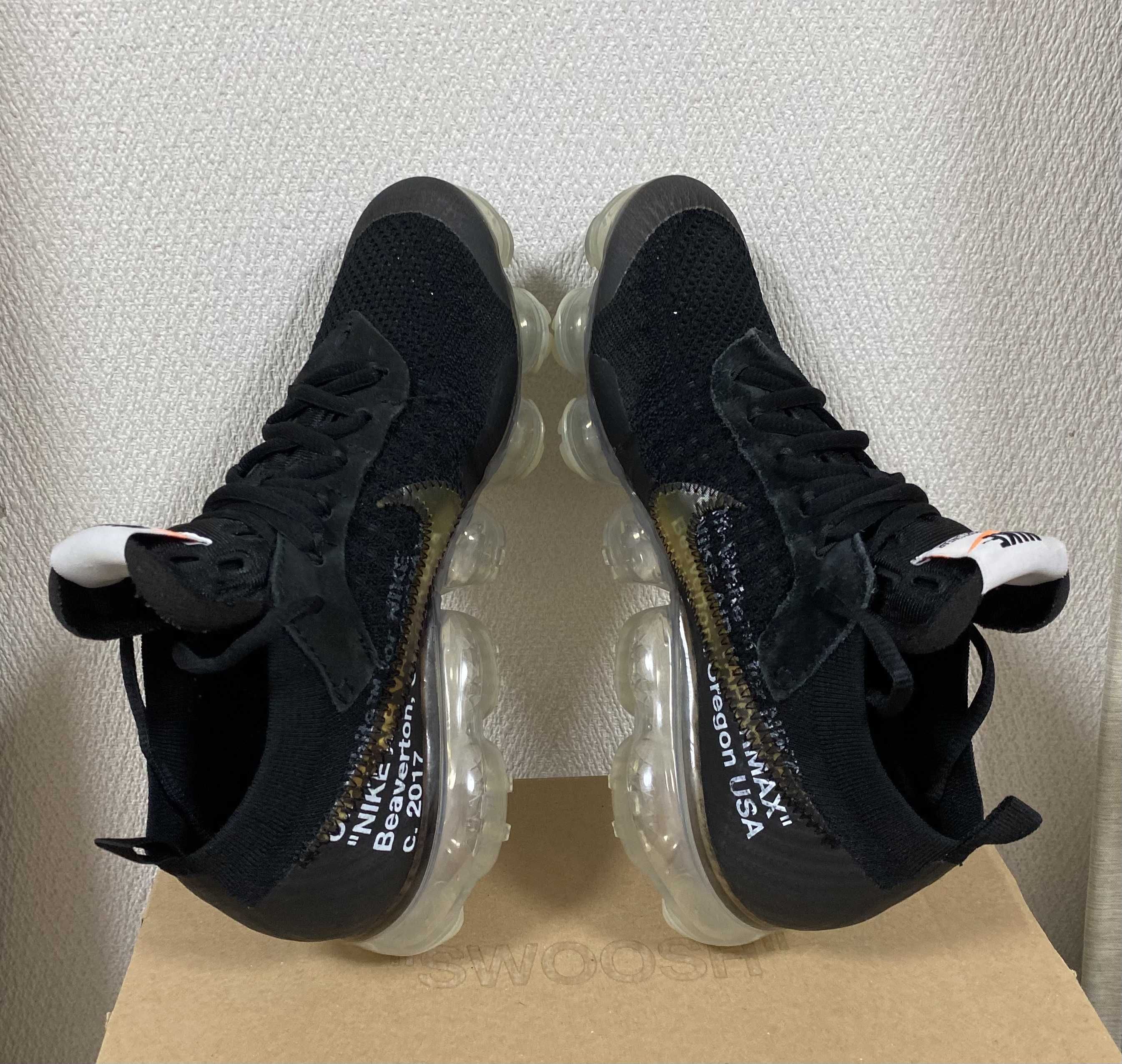 Off-White × Nike Air Vapormax "Black/Total Orange/Clear"