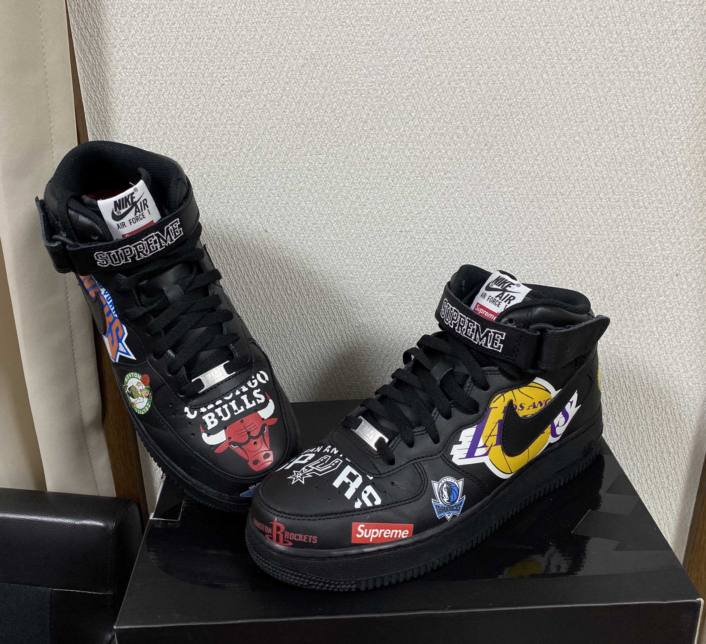 Supreme × NBA × Nike Air Force 1 Mid '07 "Black"