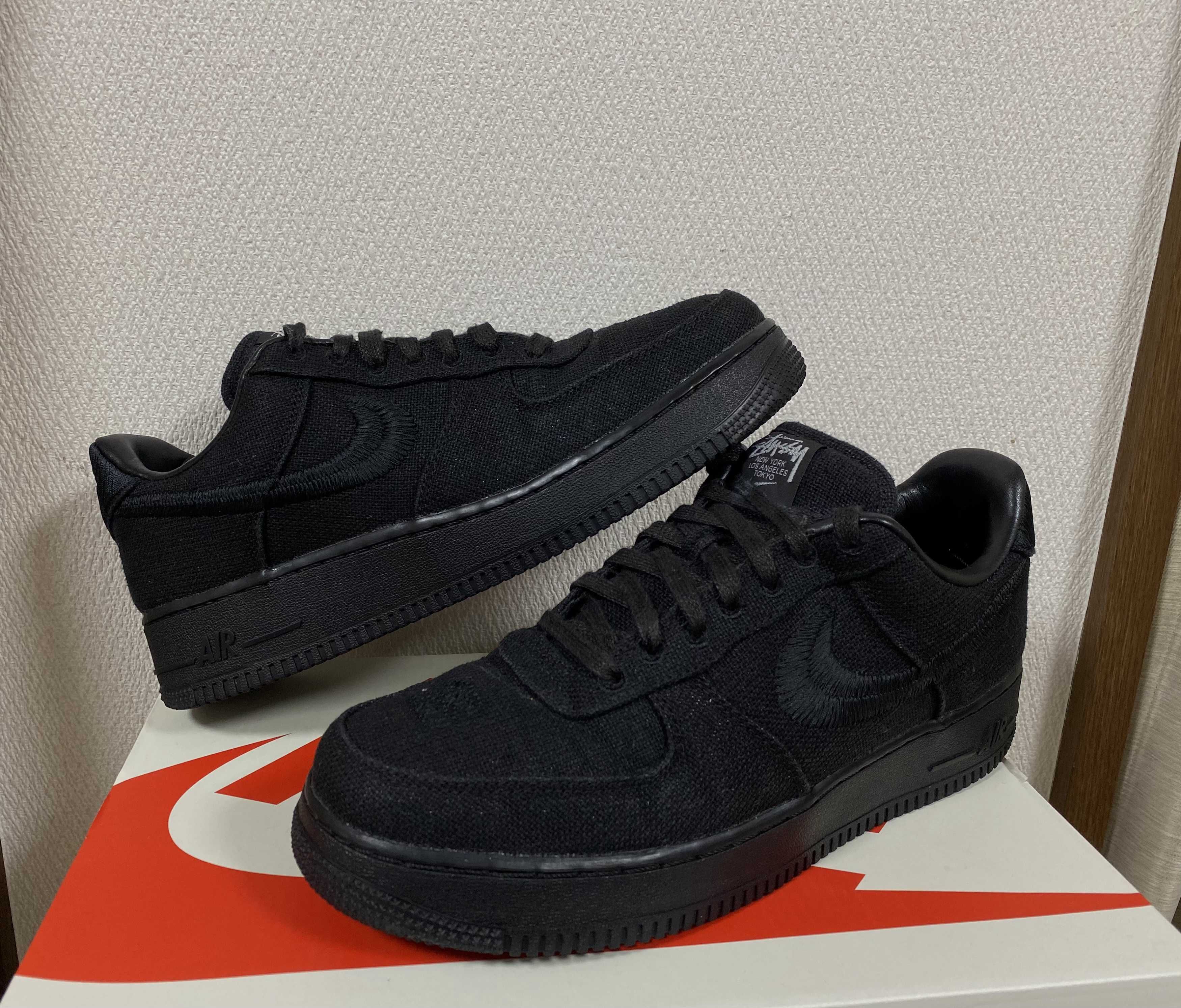 Stussy × Nike Air Force 1 Low "Triple Black"