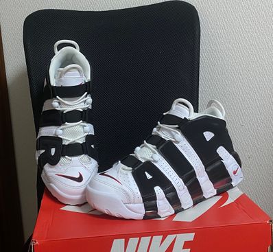 NIKE AIR MORE UPTEMPO "WHITE/BLACK/UNIVERSITY RED"(2020)