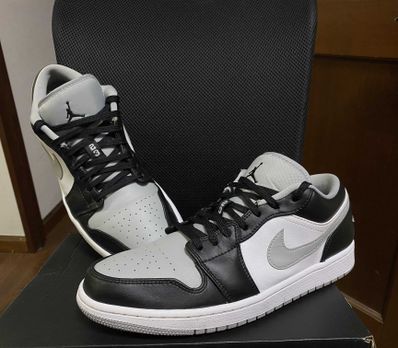 NIKE AIR JORDAN 1 LOW "BLACK/LIGHT SMOKE GREY"