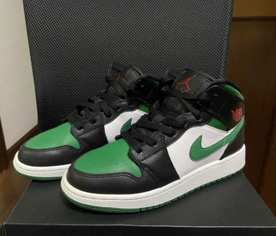NIKE GS AIR JORDAN 1 MID "GREEN TOE"