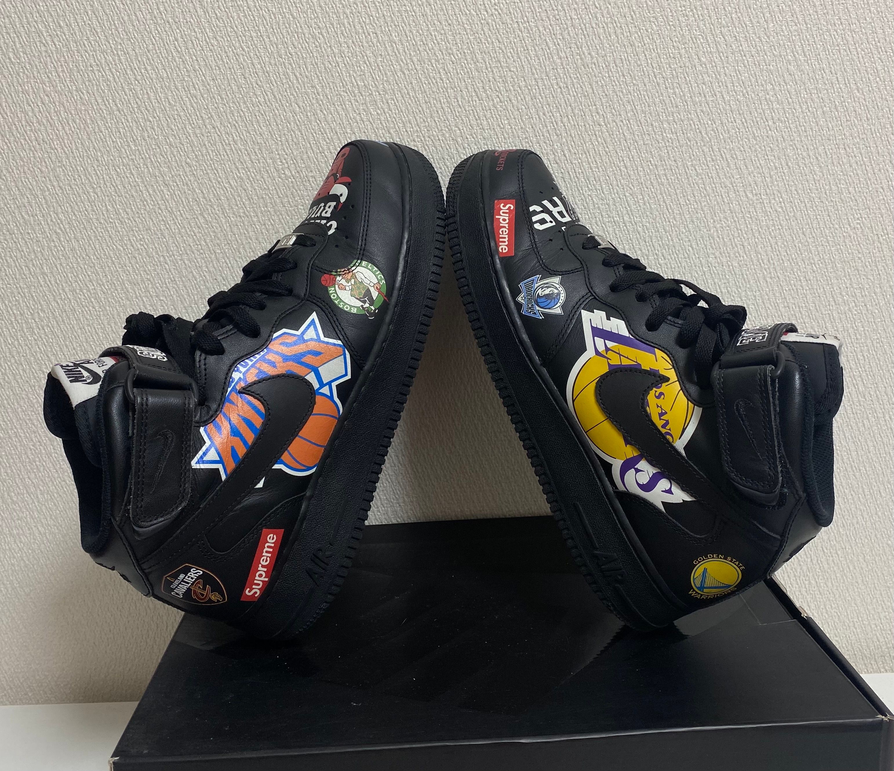 Supreme × NBA × Nike Air Force 1 Mid '07 "Black"